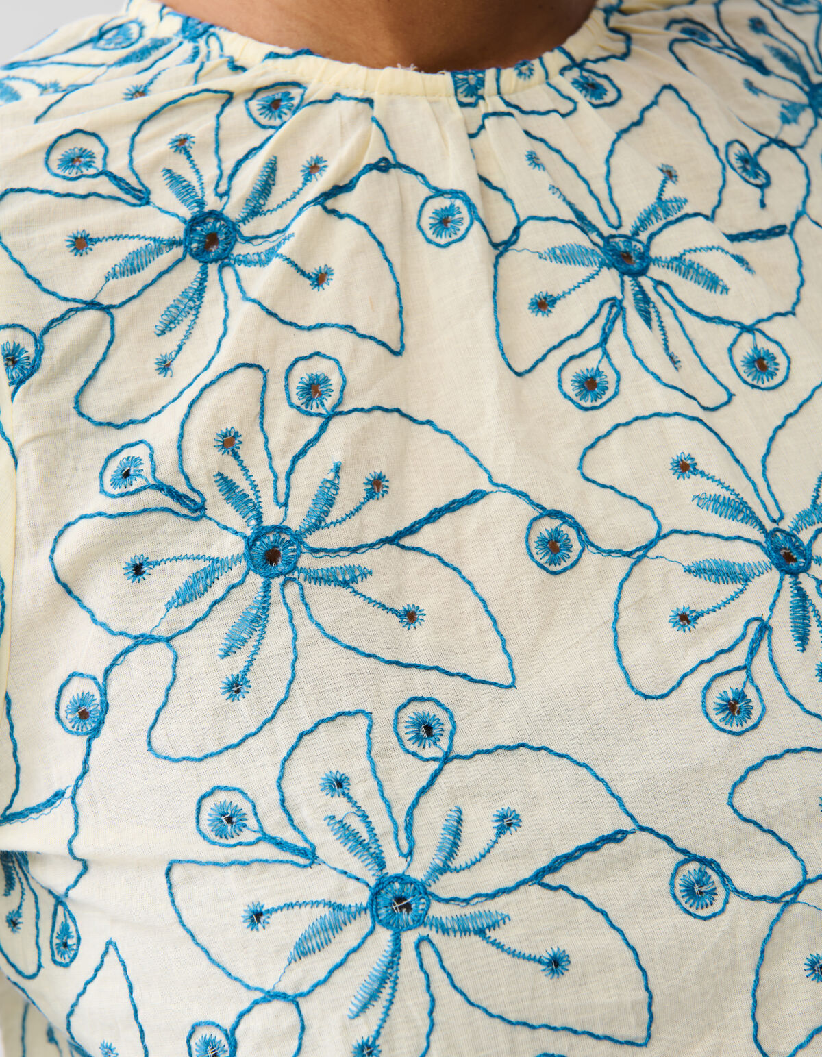 Broderie Blouse Geel SHOEBY WOMEN