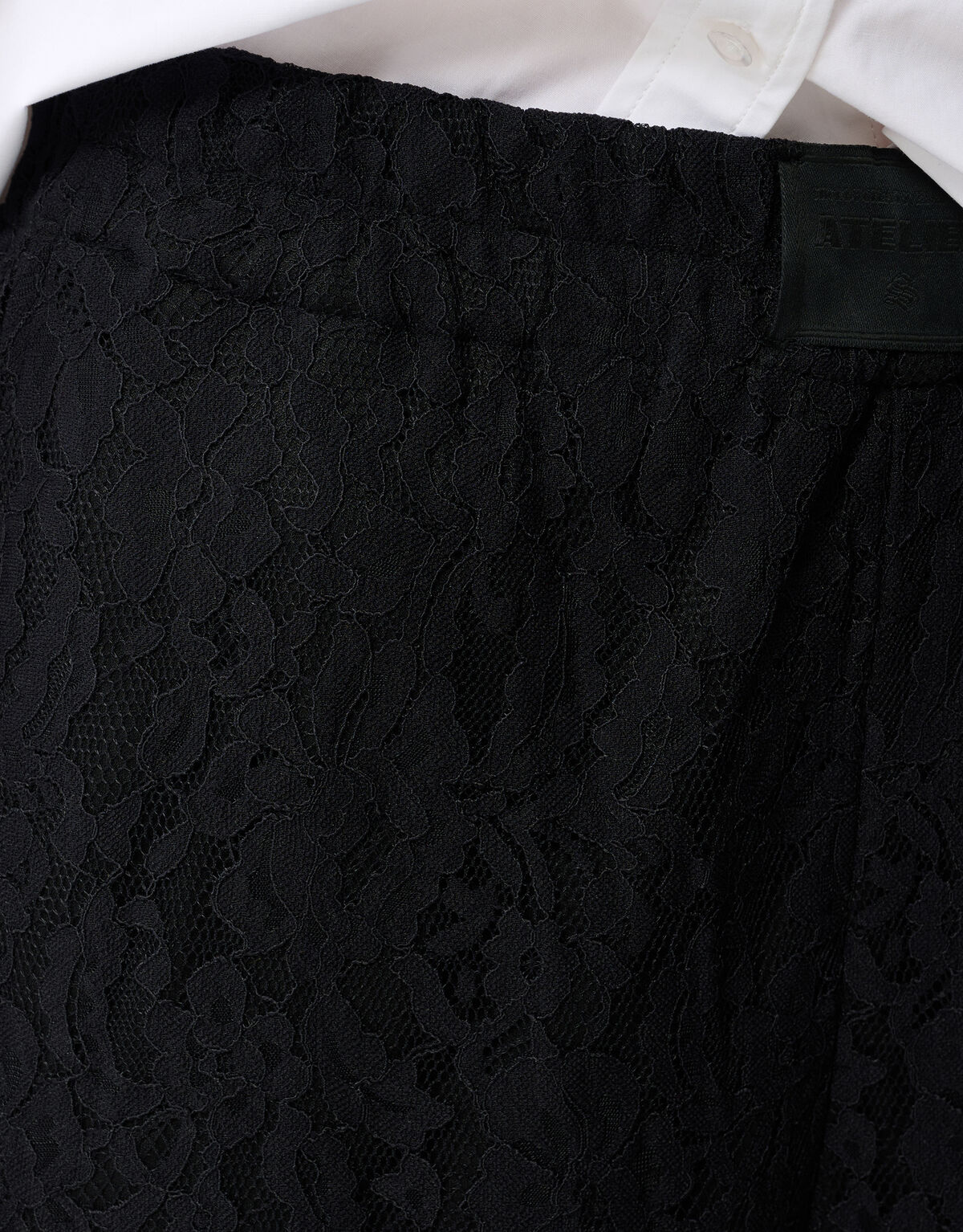 Kanten Wide Leg Broek Zwart SHOEBY WOMEN