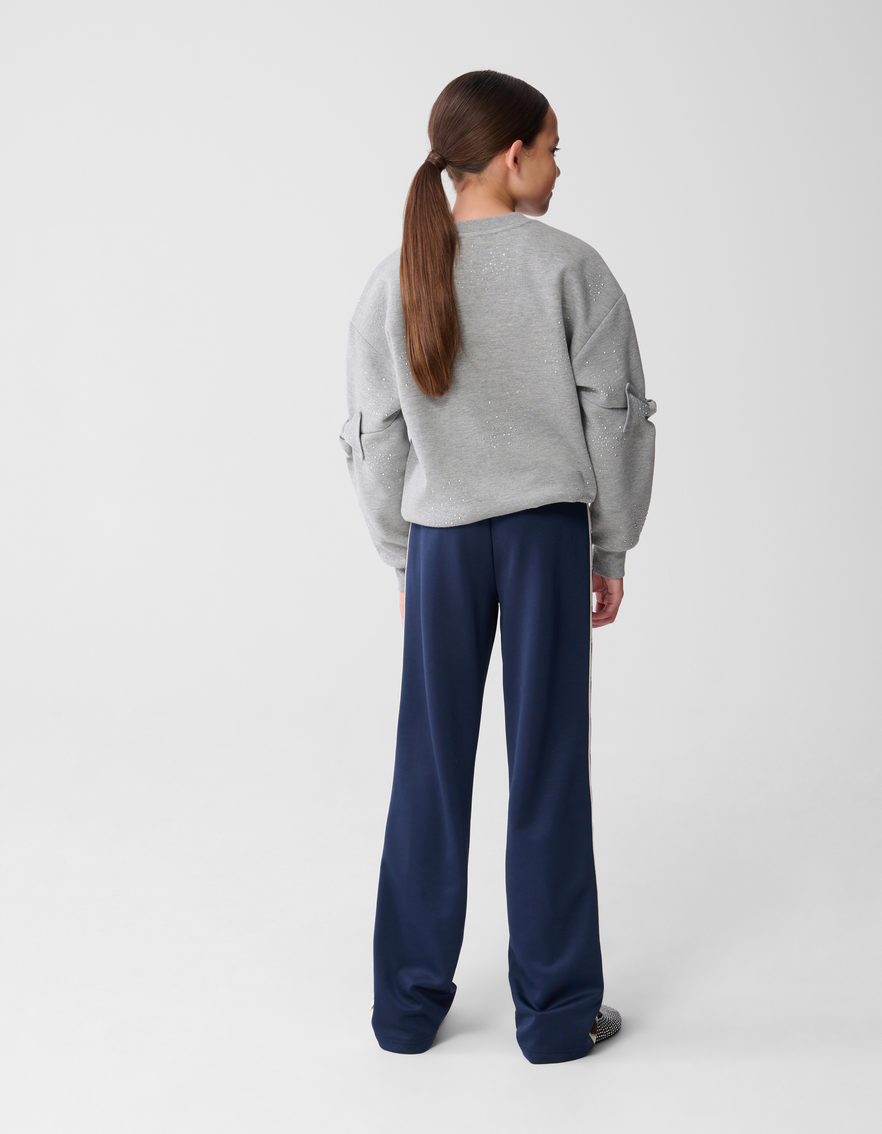 Sporty Heart Wide Leg Broek Donkerblauw SHOEBY GIRLS