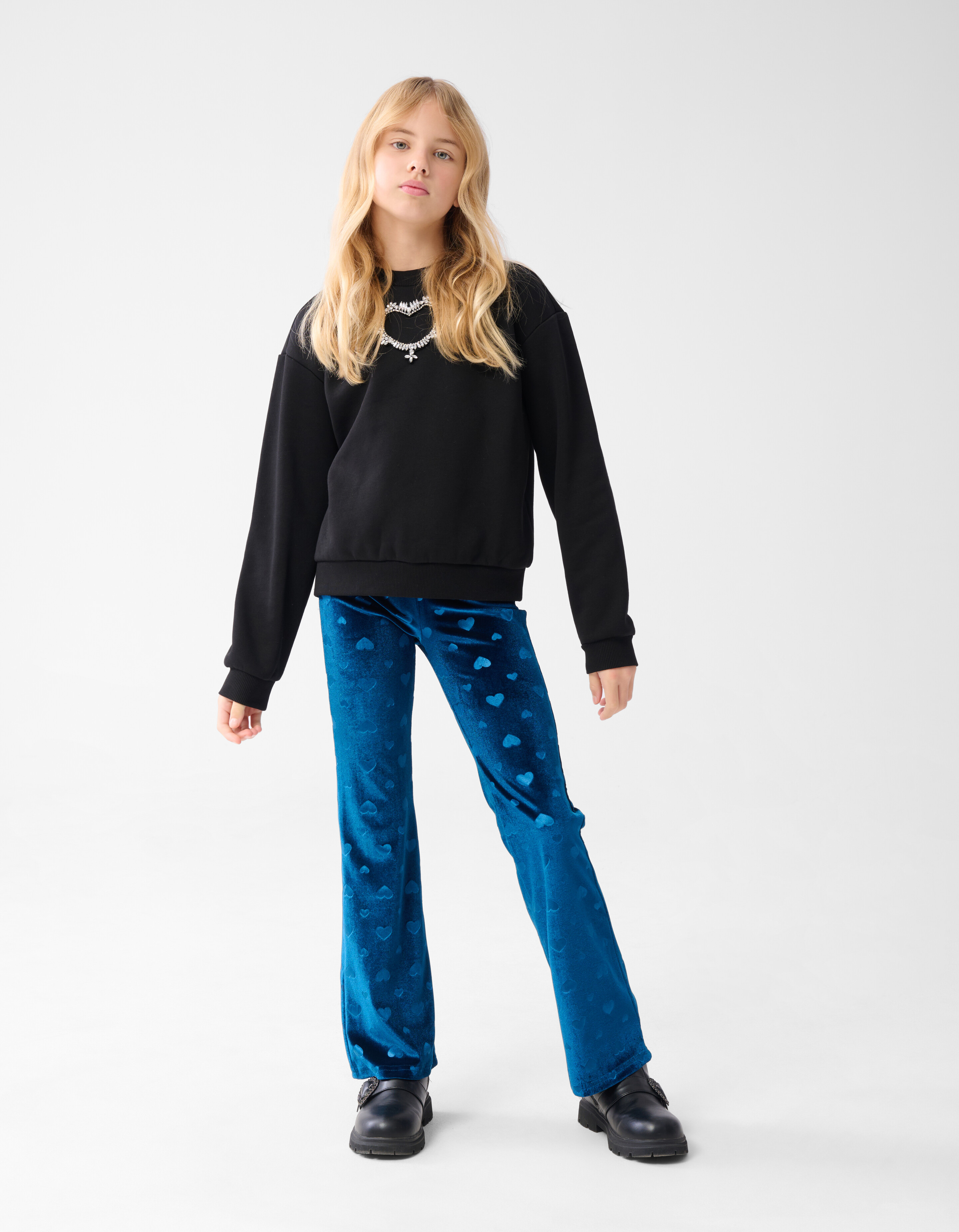 Velvet Heart Flared Legging Blauw SHOEBY GIRLS