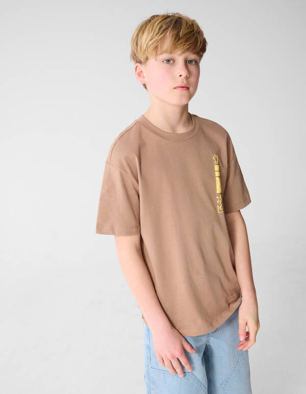Holiday Artwork T-shirt Lichtbruin SHOEBY BOYS