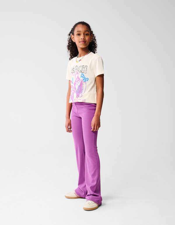 Flared Broek Paars SHOEBY GIRLS