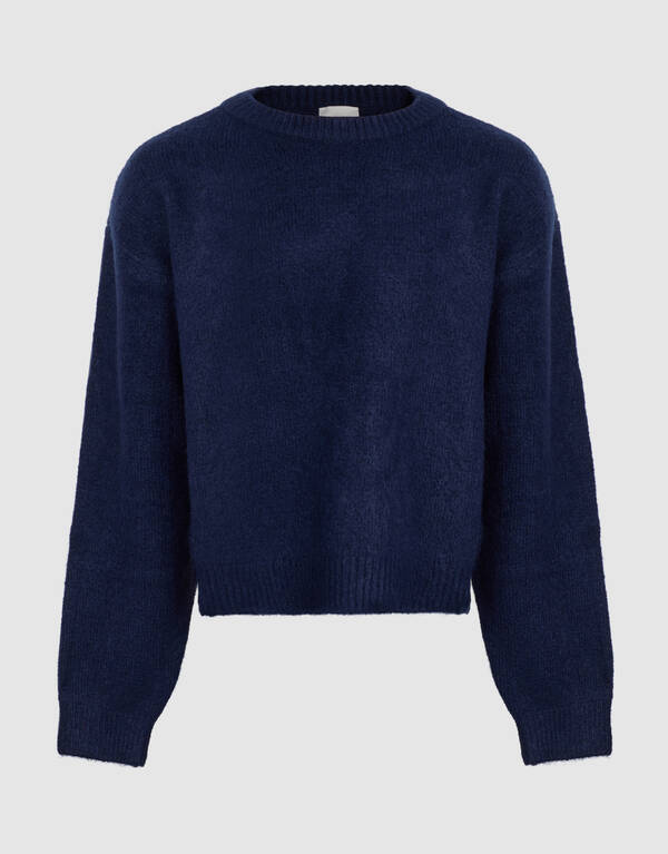 Grote Strik Gebreide Trui Donkerblauw SHOEBY GIRLS