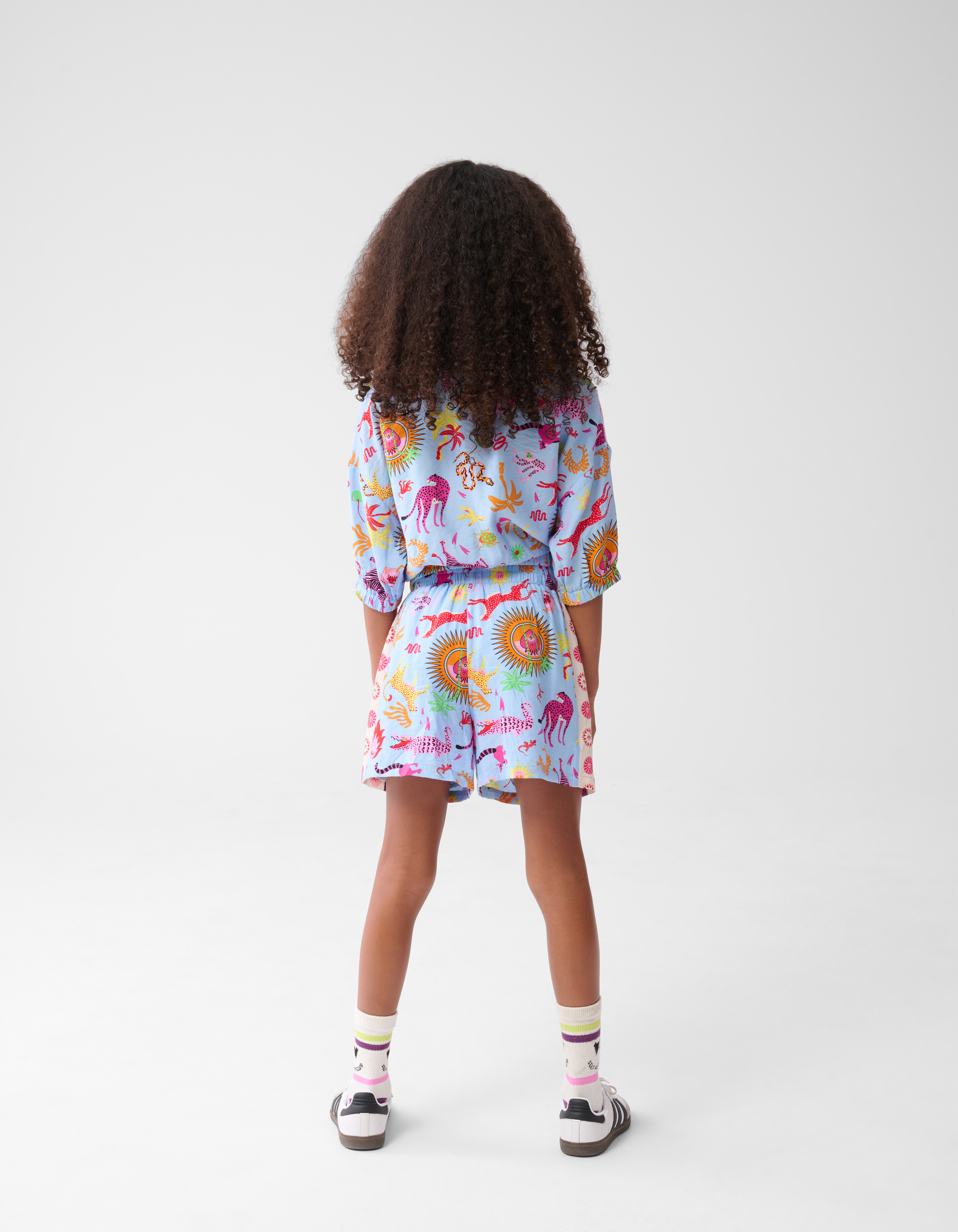 Jungle Artwork Short Lichtblauw By Lizzy SHOEBY GIRLS