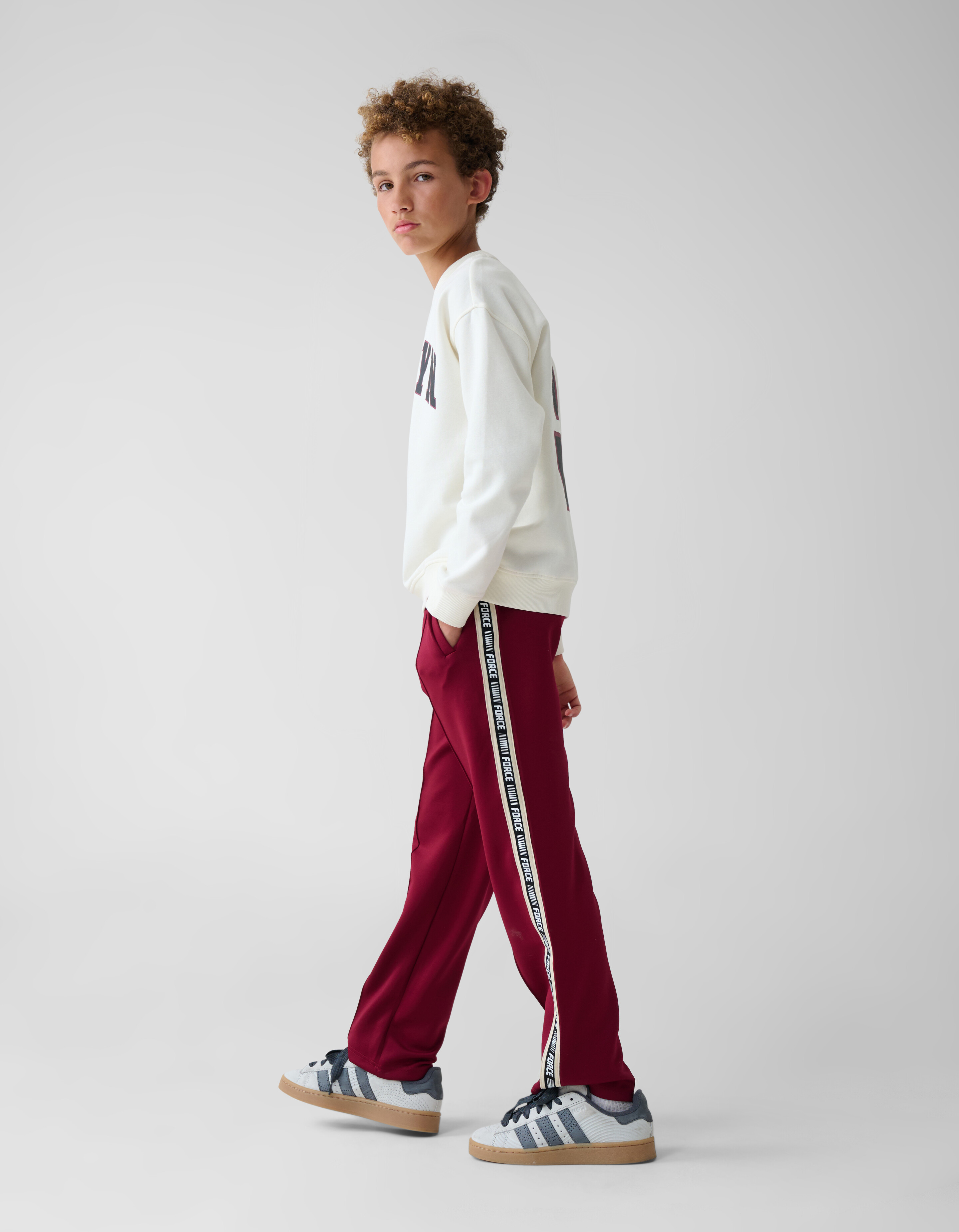 Sporty Tape Broek Donkerrood SHOEBY BOYS