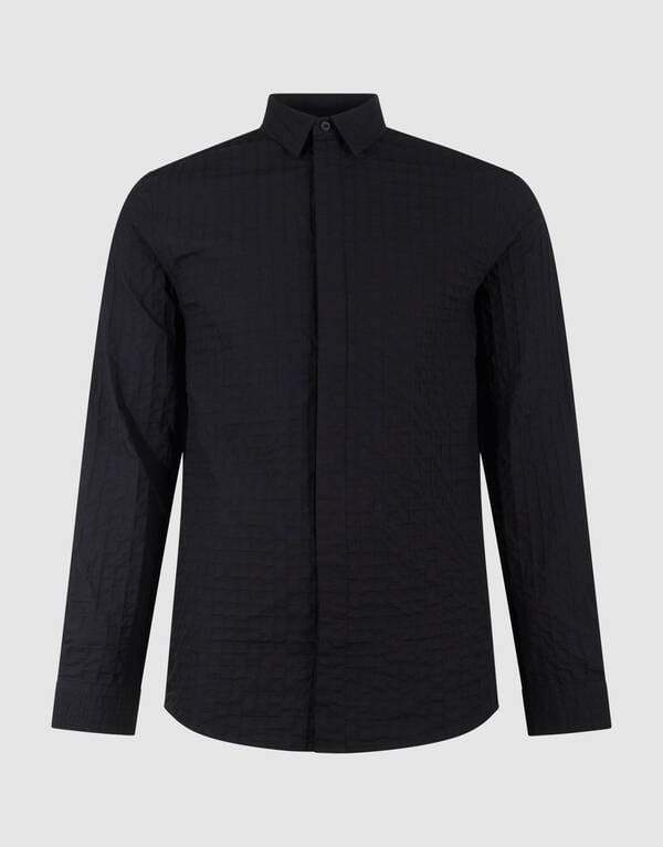 Cube Structuur Overhemd Zwart SHOEBY MEN