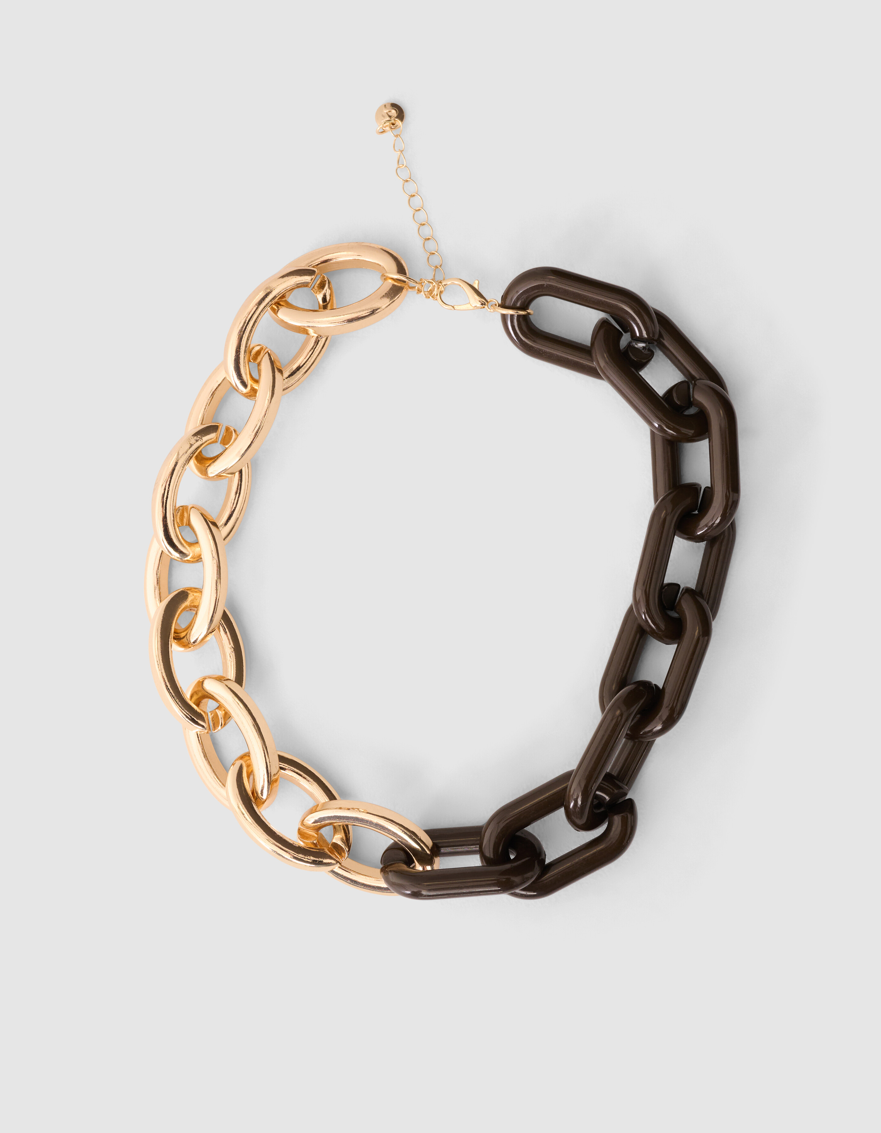 Bulky Chain Ketting Goud/Bruin SHOEBY ACCESSOIRES