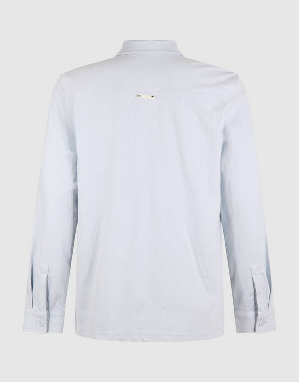 Structuur Overshirt Lichtblauw SHOEBY MEN