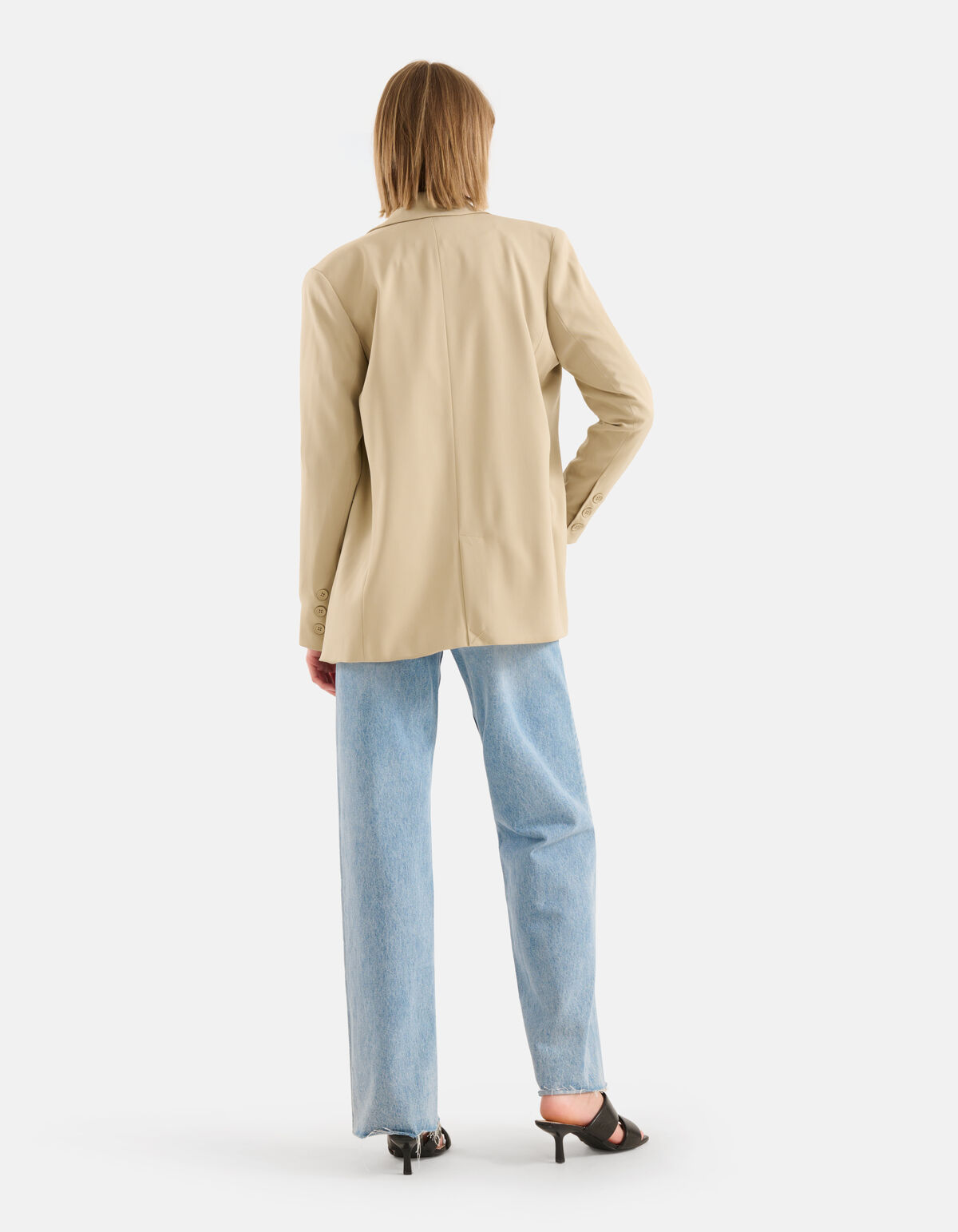 Oversized Basis Blazer Beige SHOEBY WOMEN