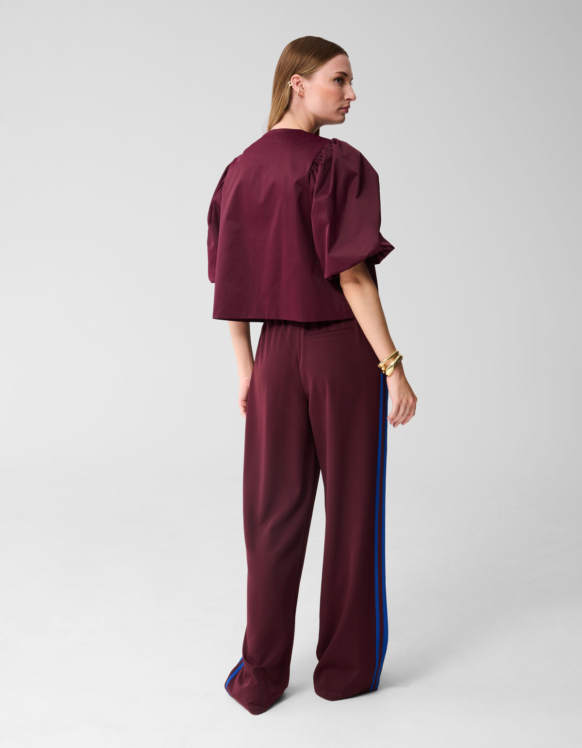 Puff Blouse Donkerrood SHOEBY WOMEN