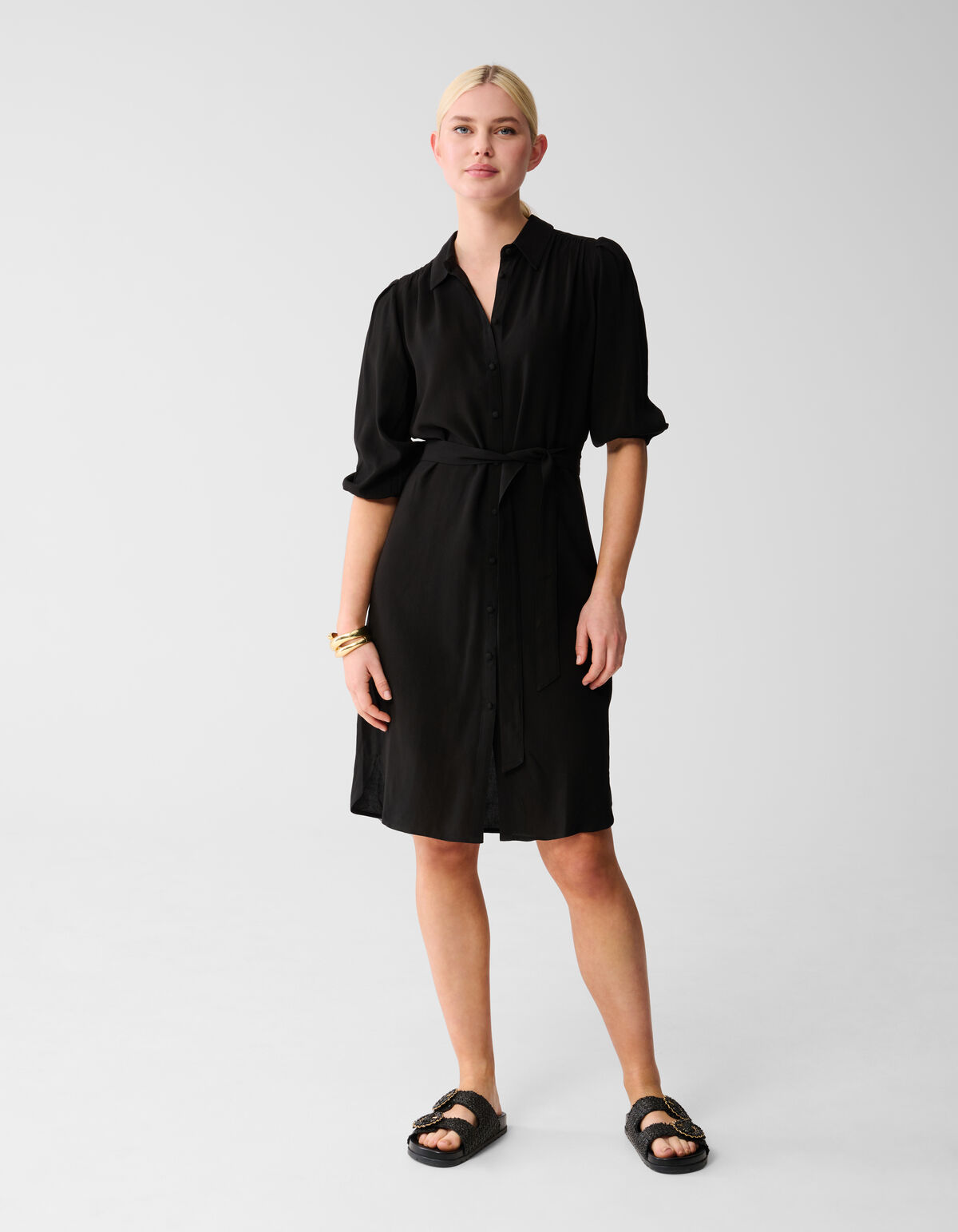 Midi Jurk Zwart SHOEBY WOMEN