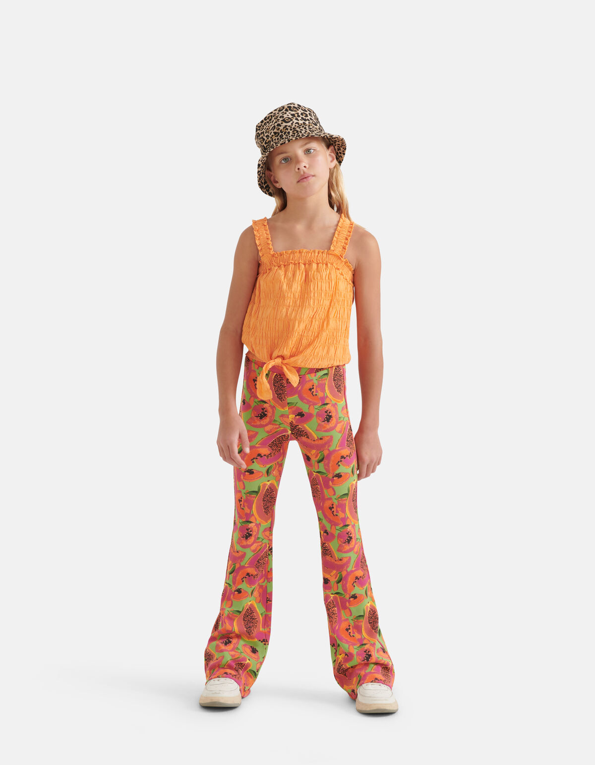 Fruit Rib Flared Legging Groen SHOEBY GIRLS