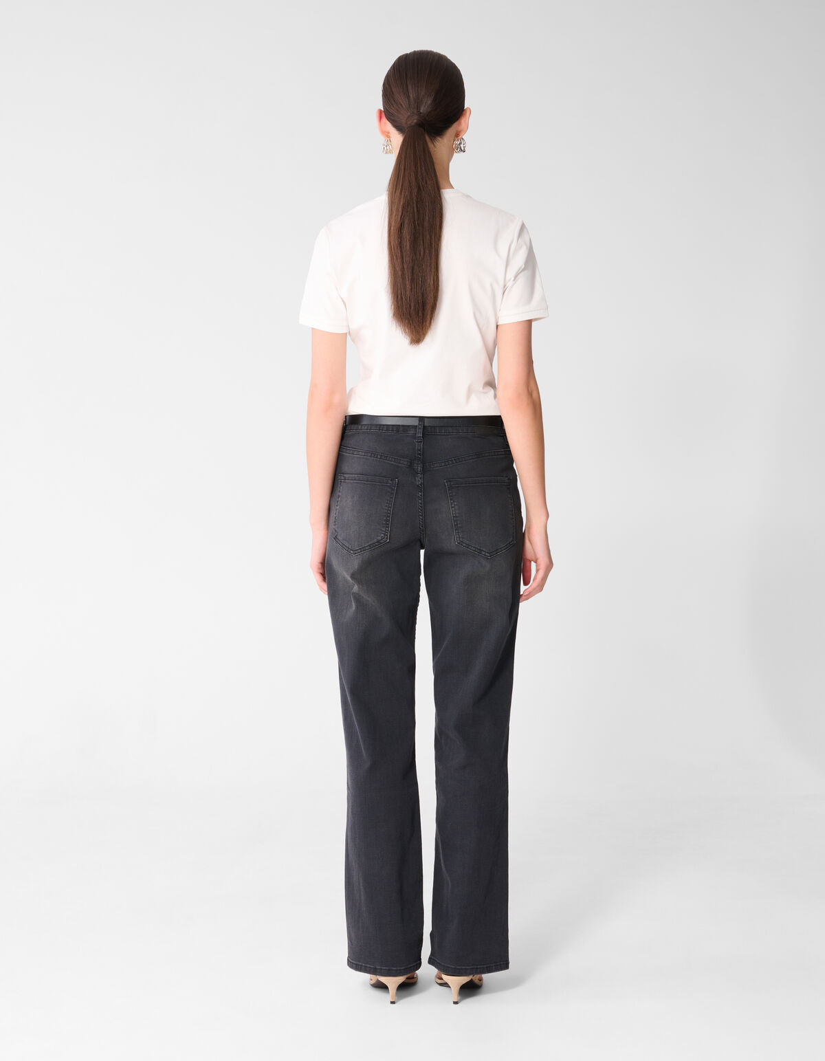 Straight Fit Jeans Donkergrijs SHOEBY WOMEN