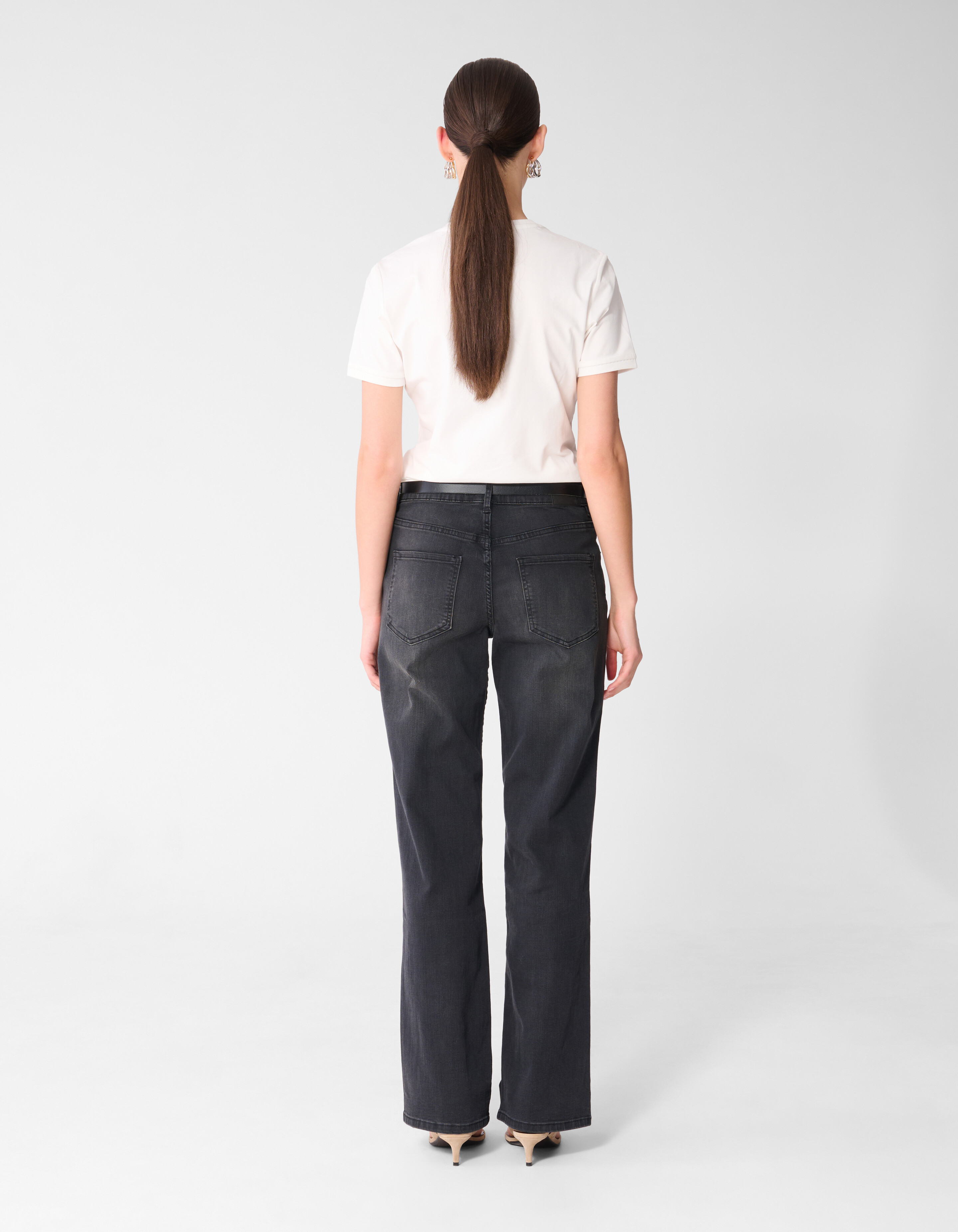Straight Fit Jeans Donkergrijs SHOEBY WOMEN