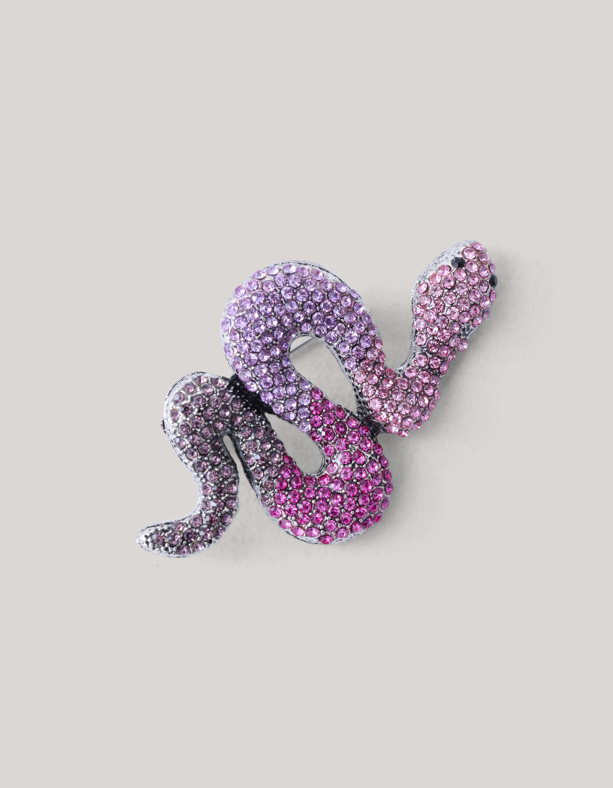 Strass Slangen Broche Zilver SHOEBY ACCESSOIRES