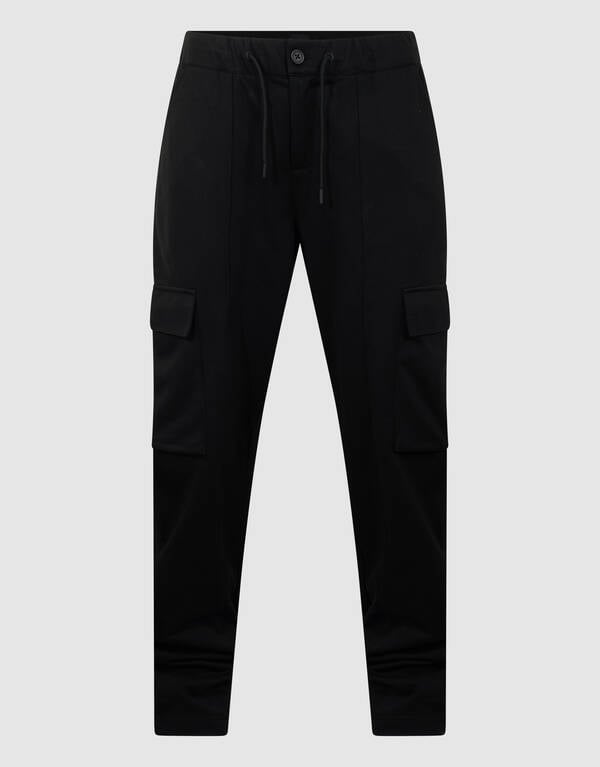 Tapered Fit Cargo Broek Zwart SHOEBY MEN