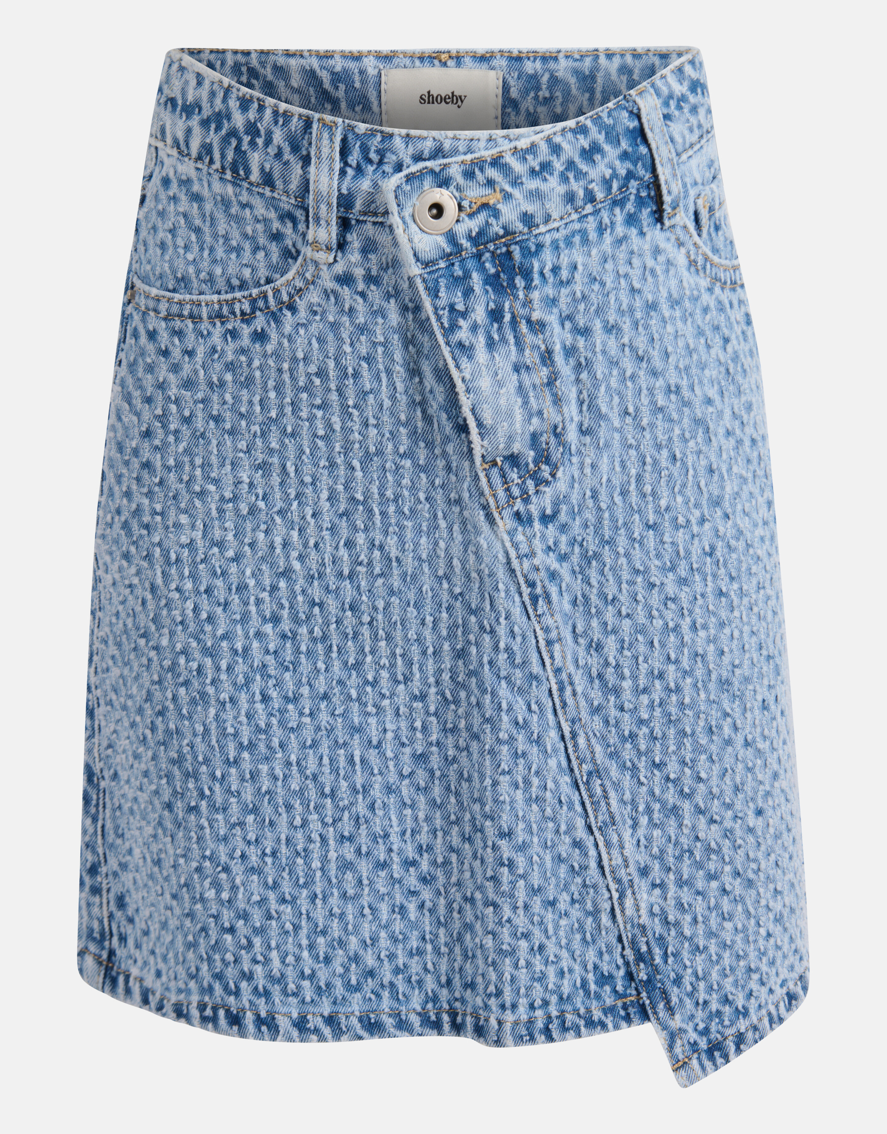 Structuur Denim Rok Bleached SHOEBY GIRLS