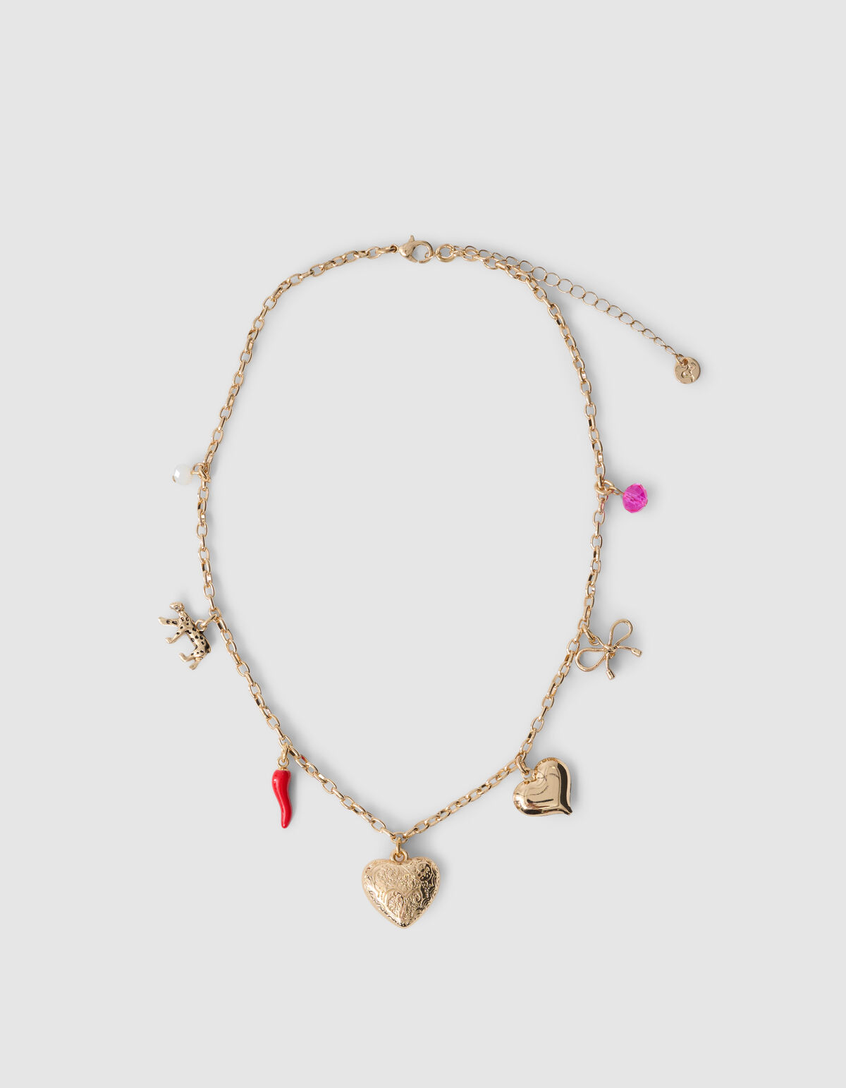 Heart Charm Ketting Goud SHOEBY ACCESSOIRES