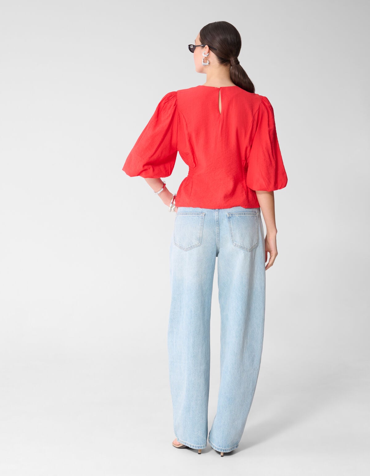 Smock Puff Top Rood SHOEBY WOMEN