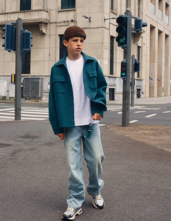 Baggy Fit Jeans Dirty Washed Lichtblauw SHOEBY BOYS