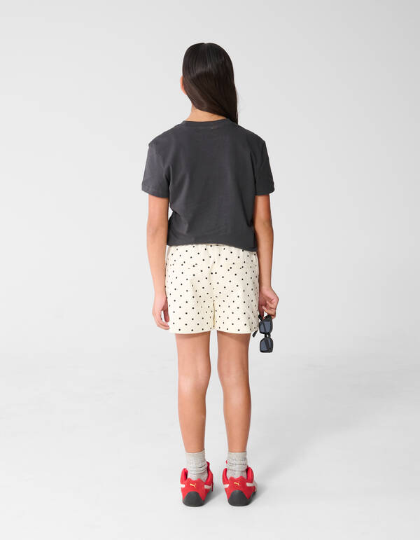 Bisous Glitter Artwork T-shirt Donkergrijs SHOEBY GIRLS