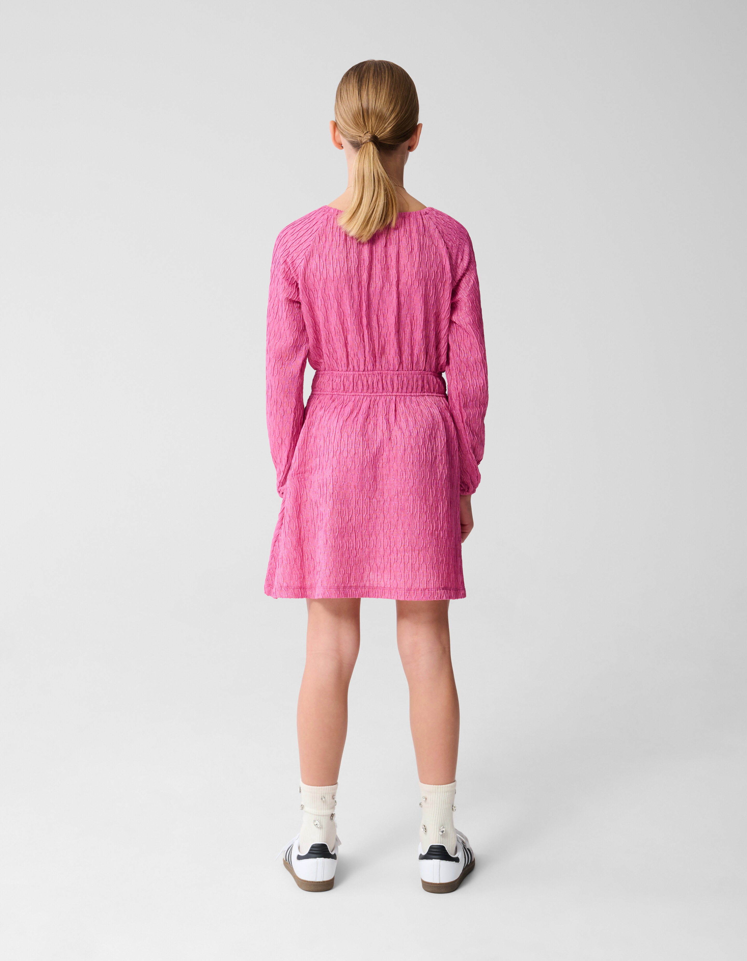 Wavy Structuur Jurk Roze SHOEBY GIRLS