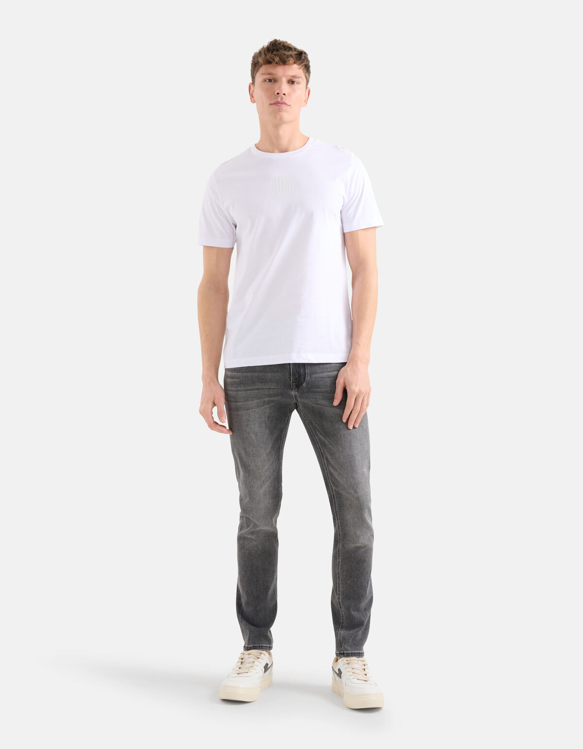 Tekst T-shirt Wit SHOEBY MEN