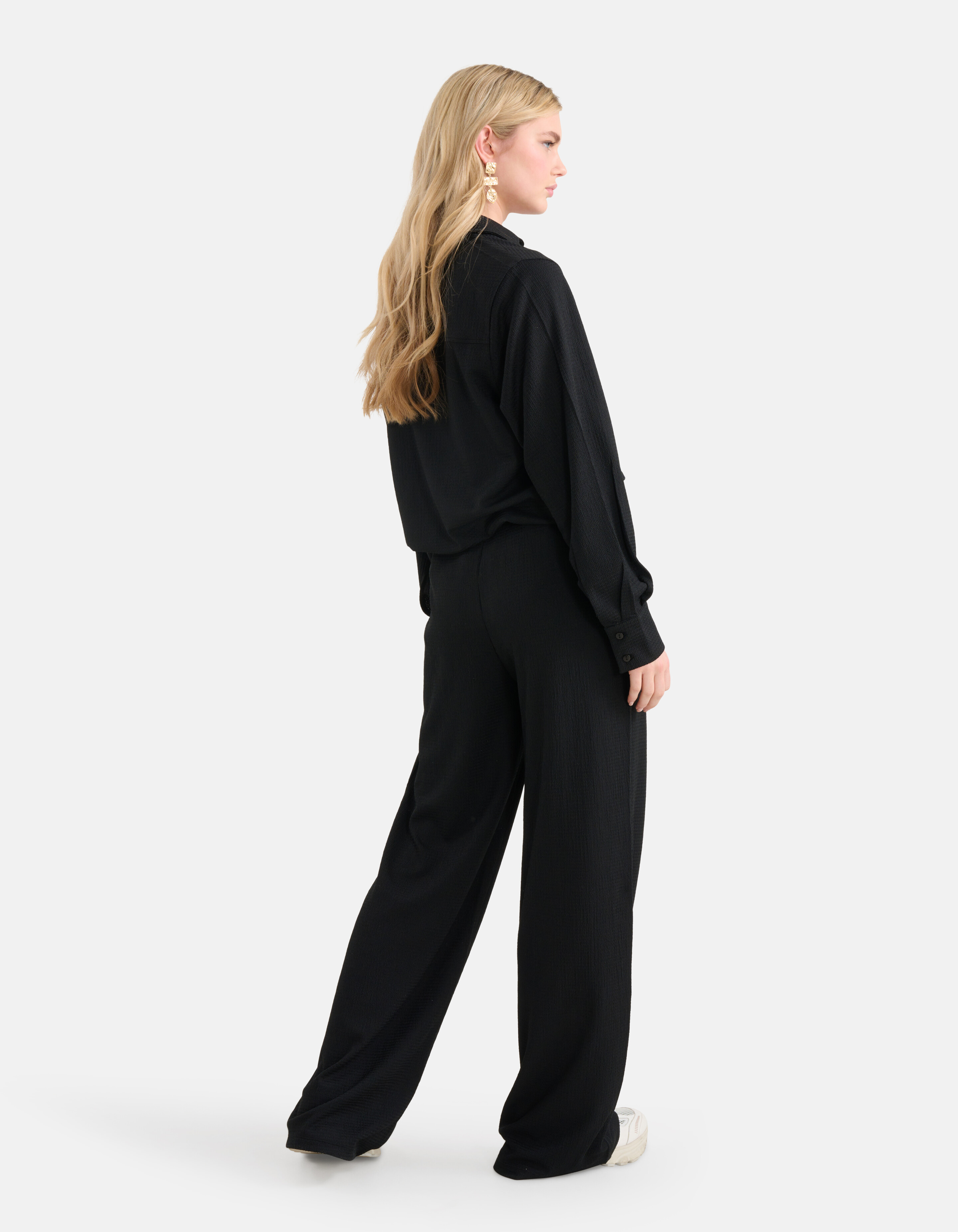 Crinkle Wide Leg Zwart SHOEBY WOMEN