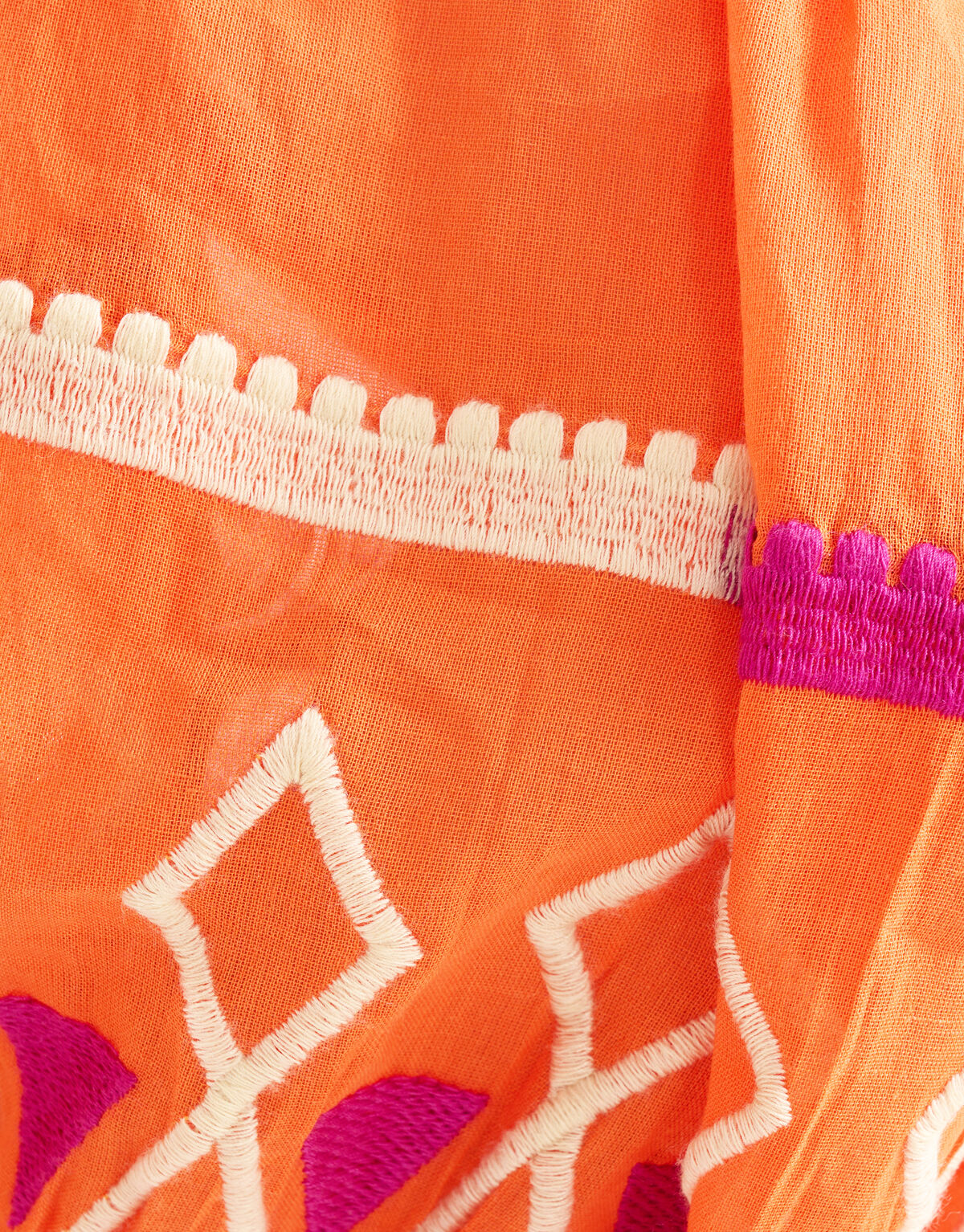 Voile Embroidery Blouse Oranje SHOEBY WOMEN