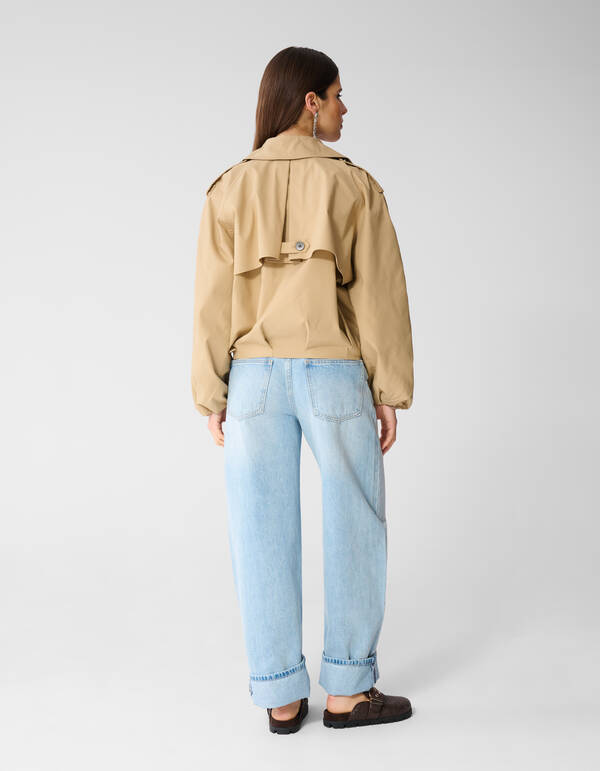 Oversized Cropped Trench Jack Camel SHOEBY WOMEN