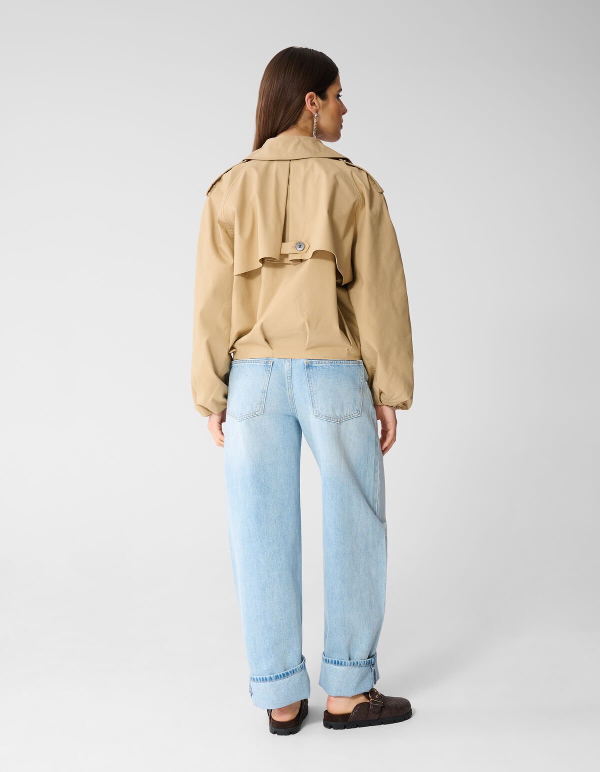 Oversized Cropped Trench Jack Camel SHOEBY WOMEN