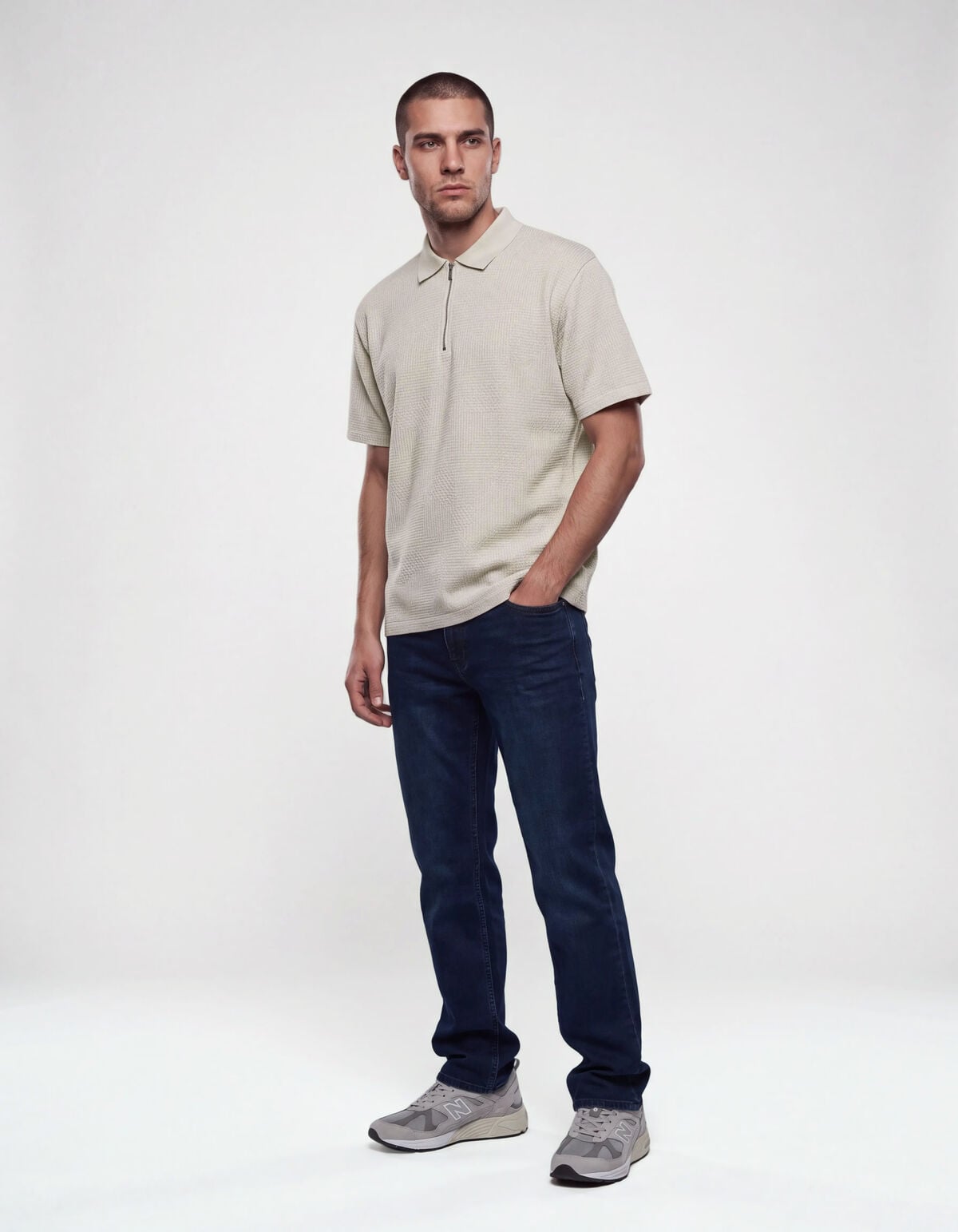 Slim Fit Jeans Blauw/Zwart L32 SHOEBY MEN