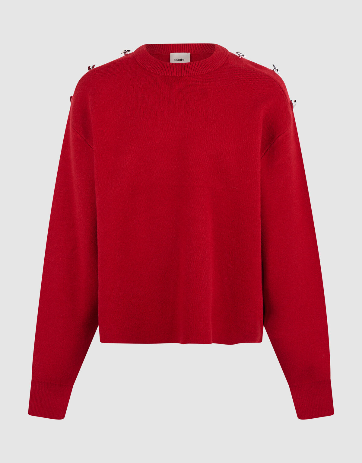 Fancy Button Trui Rood SHOEBY GIRLS