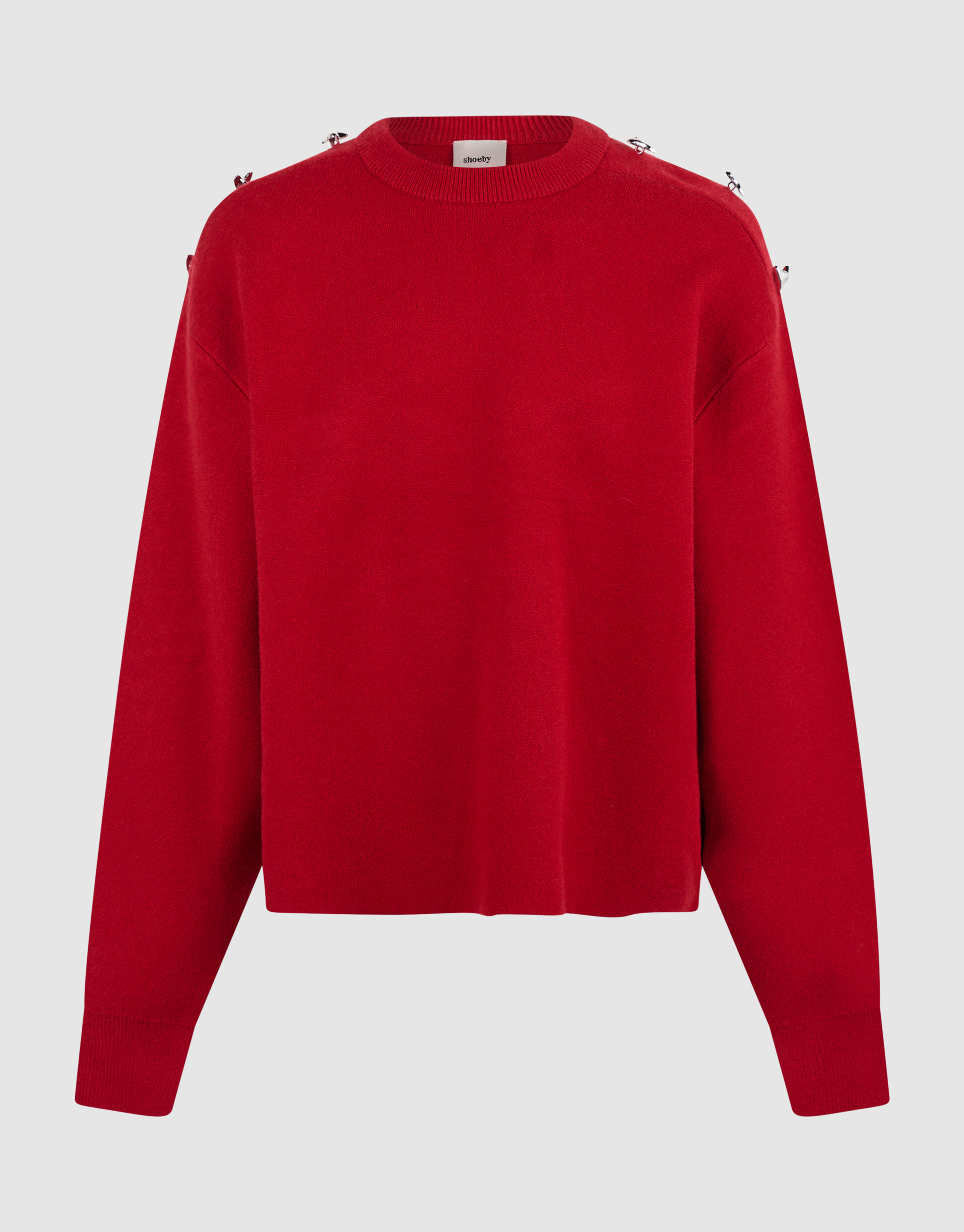 Fancy Button Trui Rood SHOEBY GIRLS