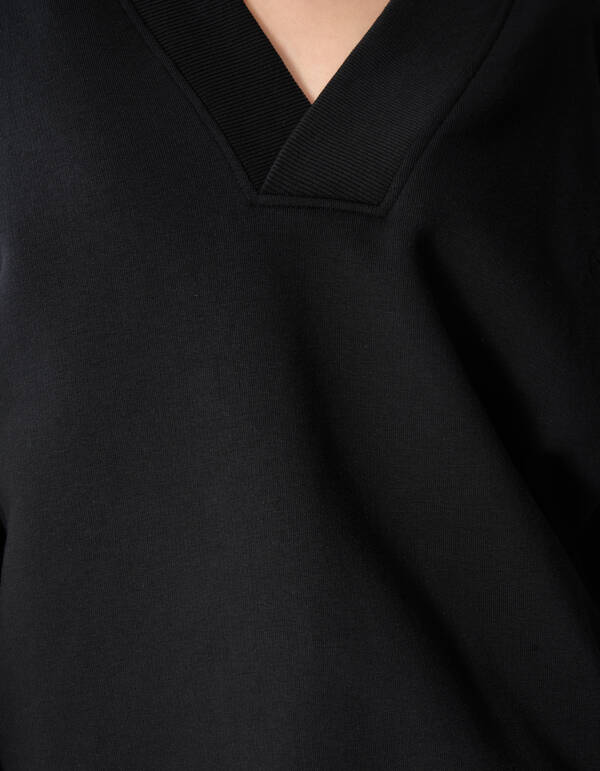 Oversized V-hals Sweater Zwart SHOEBY WOMEN
