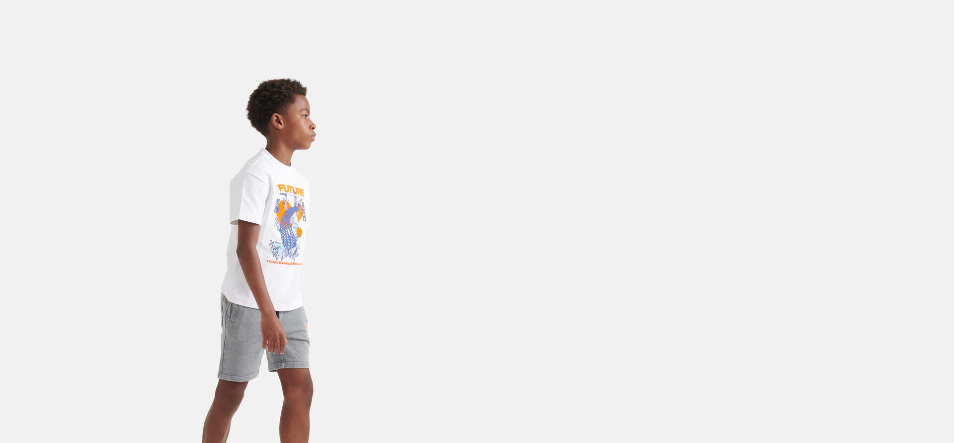 Artwork T-shirt Wit SHOEBY BOYS