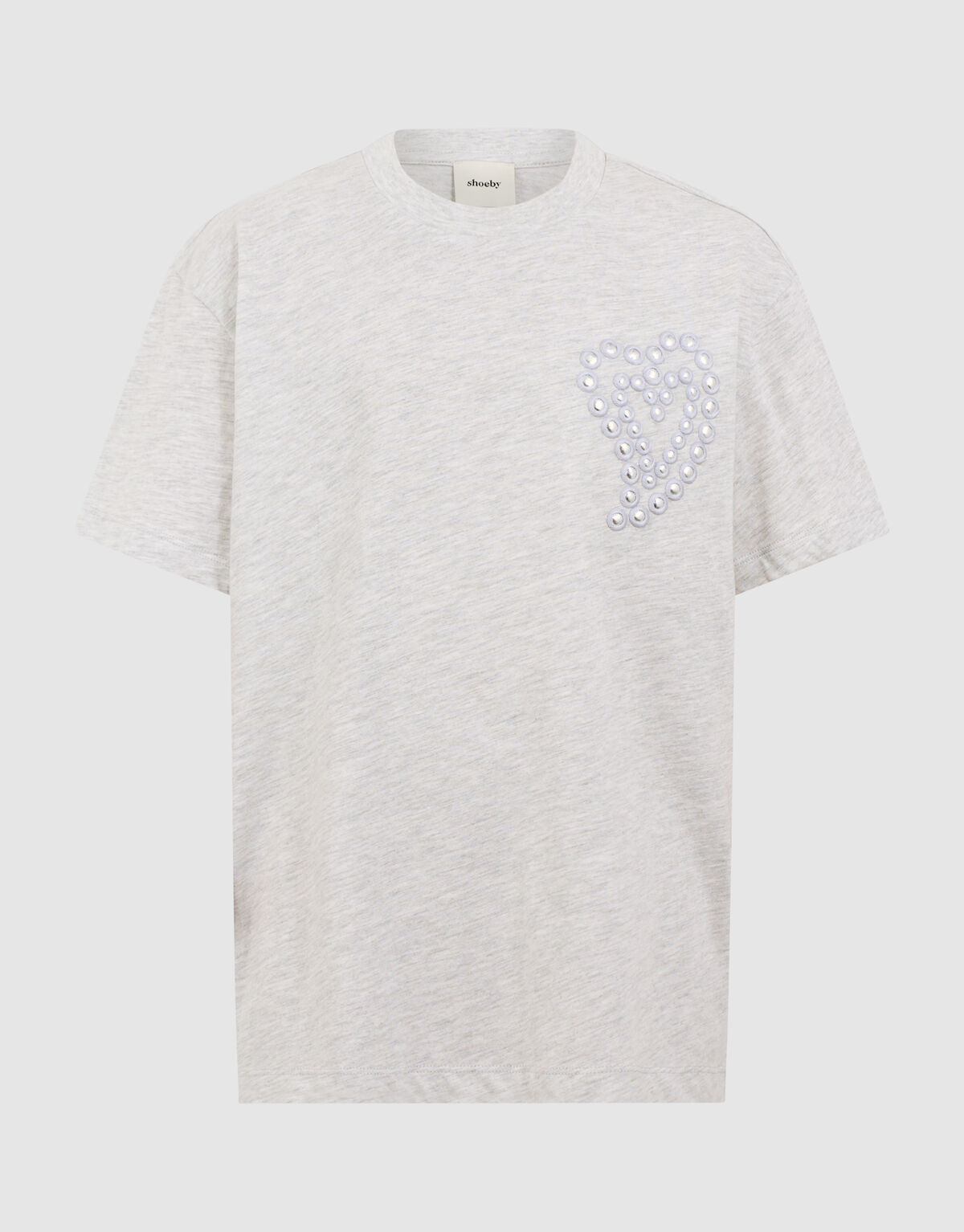 Heart Mirror Artwork T-shirt Lichtgrijs SHOEBY GIRLS