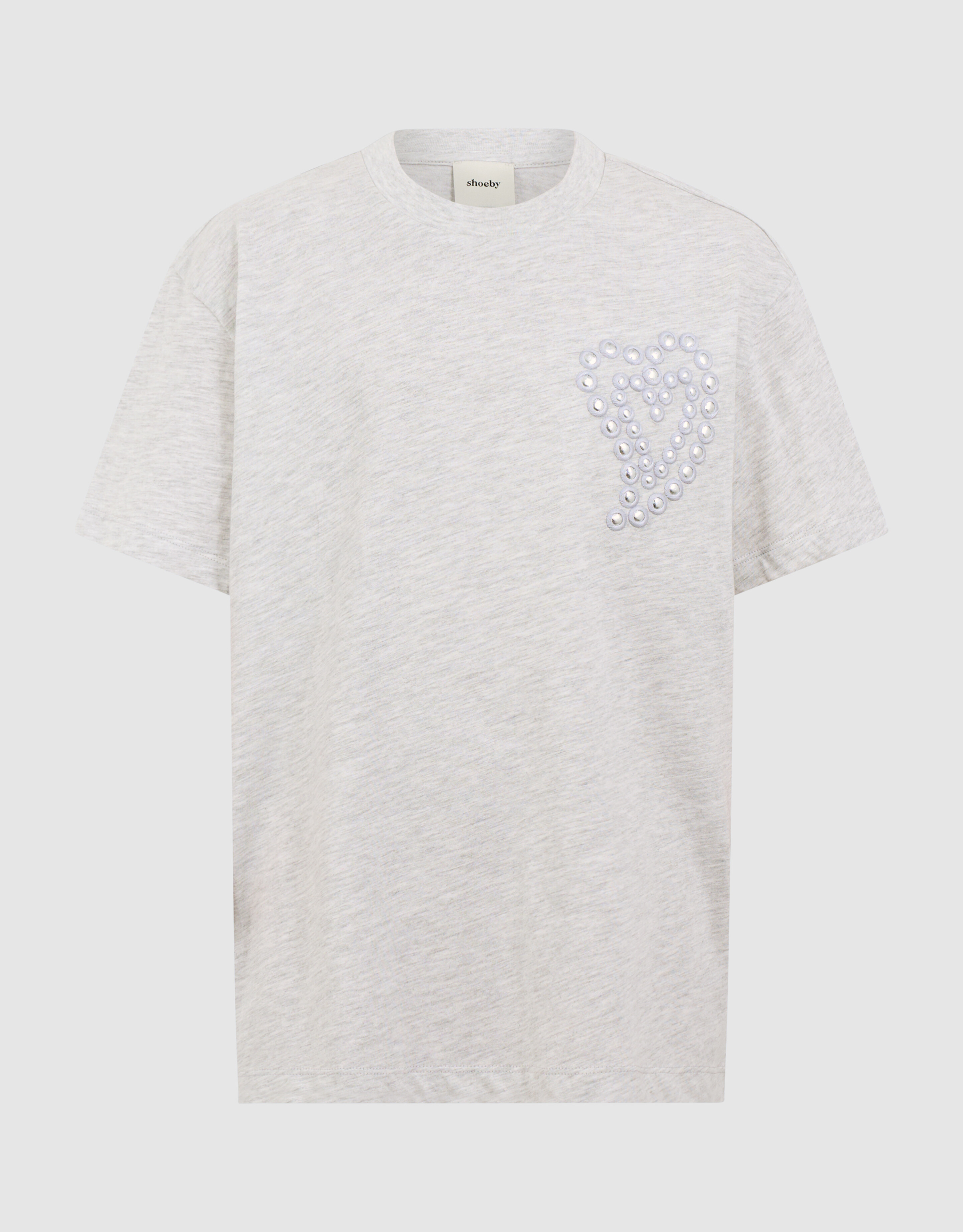 Heart Mirror Artwork T-shirt Lichtgrijs SHOEBY GIRLS