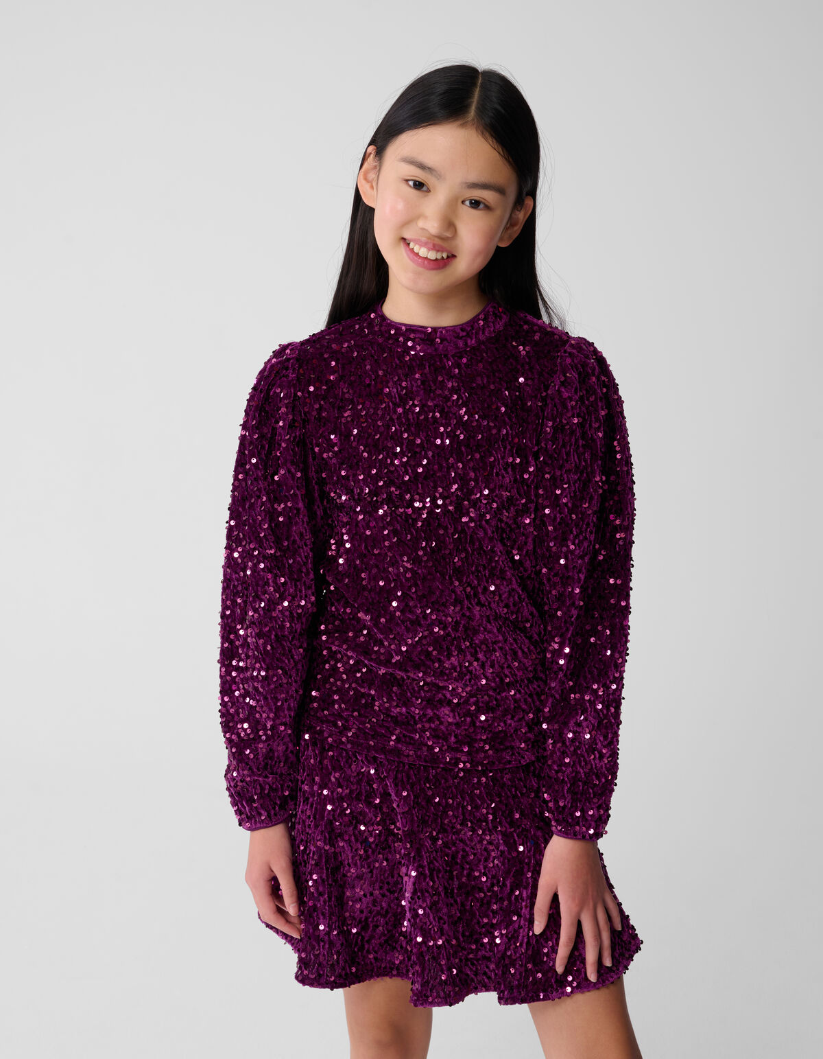 Sequin Top Donkerroze SHOEBY GIRLS