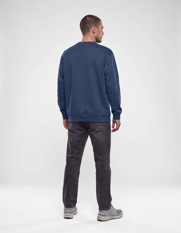 Relaxed Basis Sweater Donkerblauw SHOEBY MEN