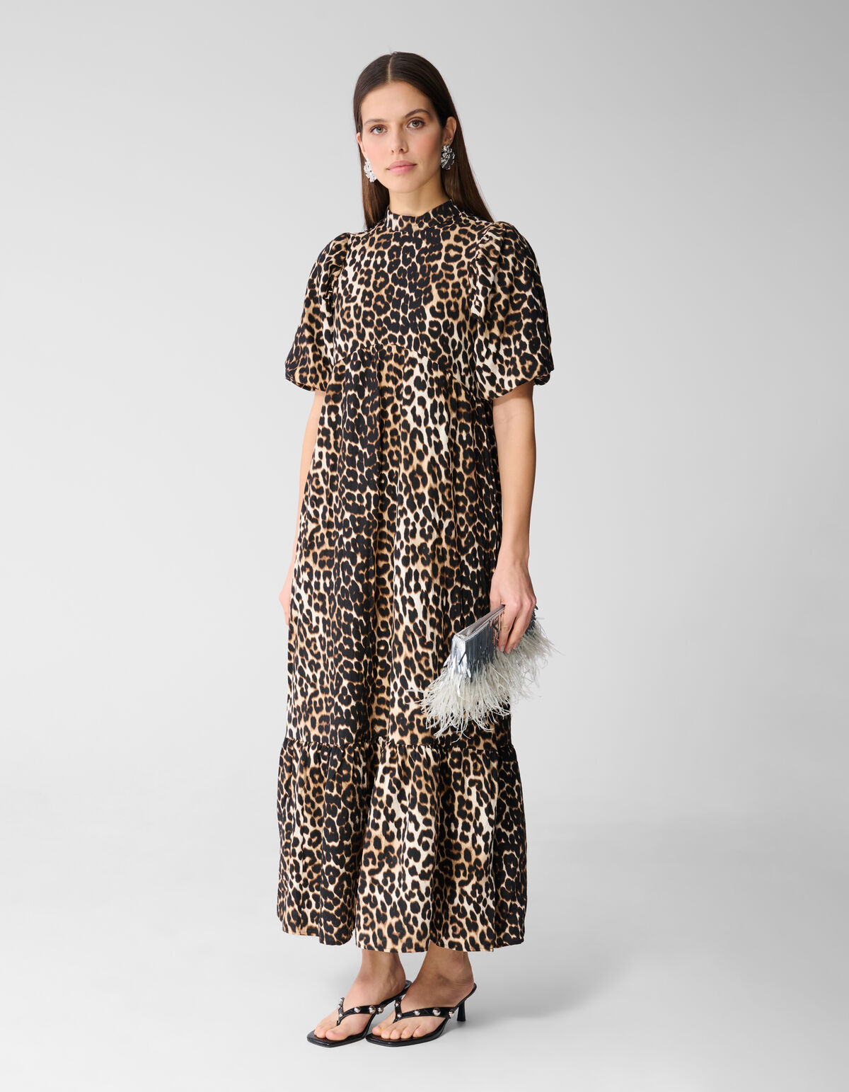 Leopard Maxi Jurk Bruin SHOEBY WOMEN