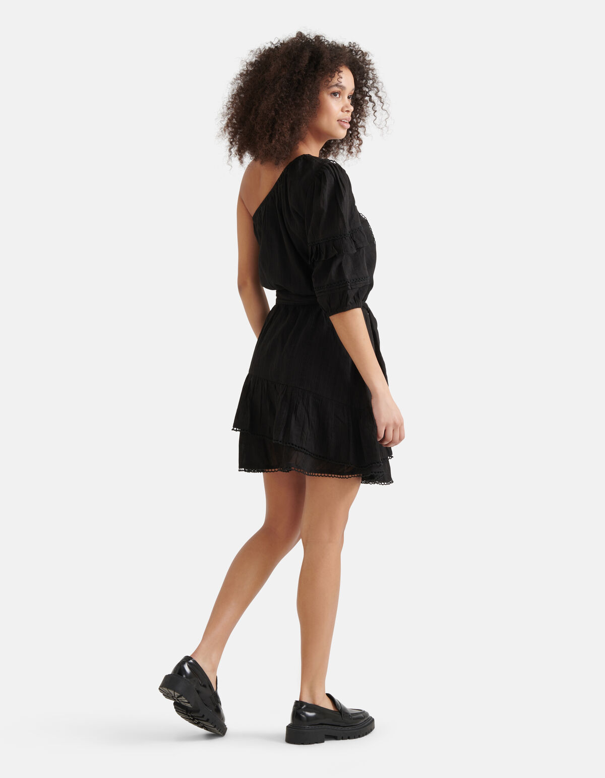 One Shoulder Jurk Zwart SHOEBY WOMEN