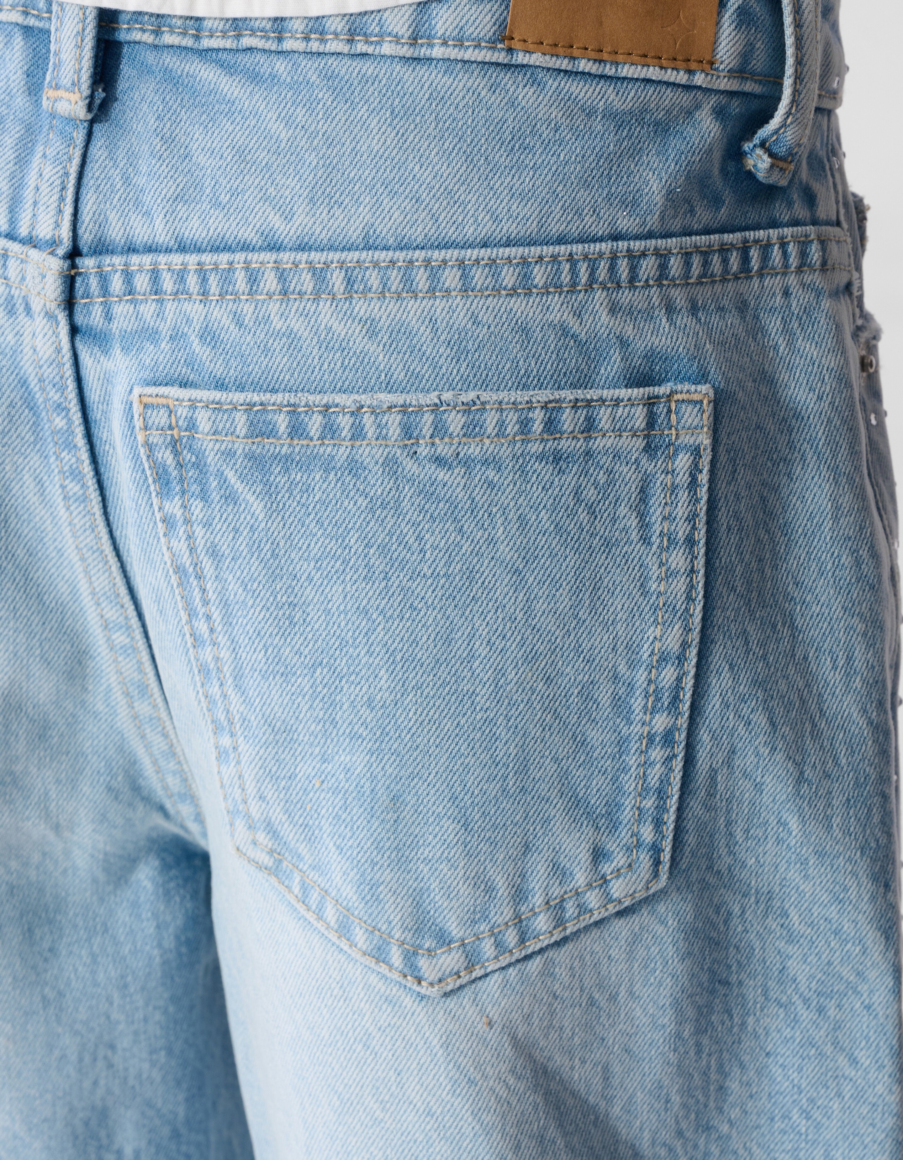 Strass Wide Leg Fit Jeans Blauw SHOEBY GIRLS
