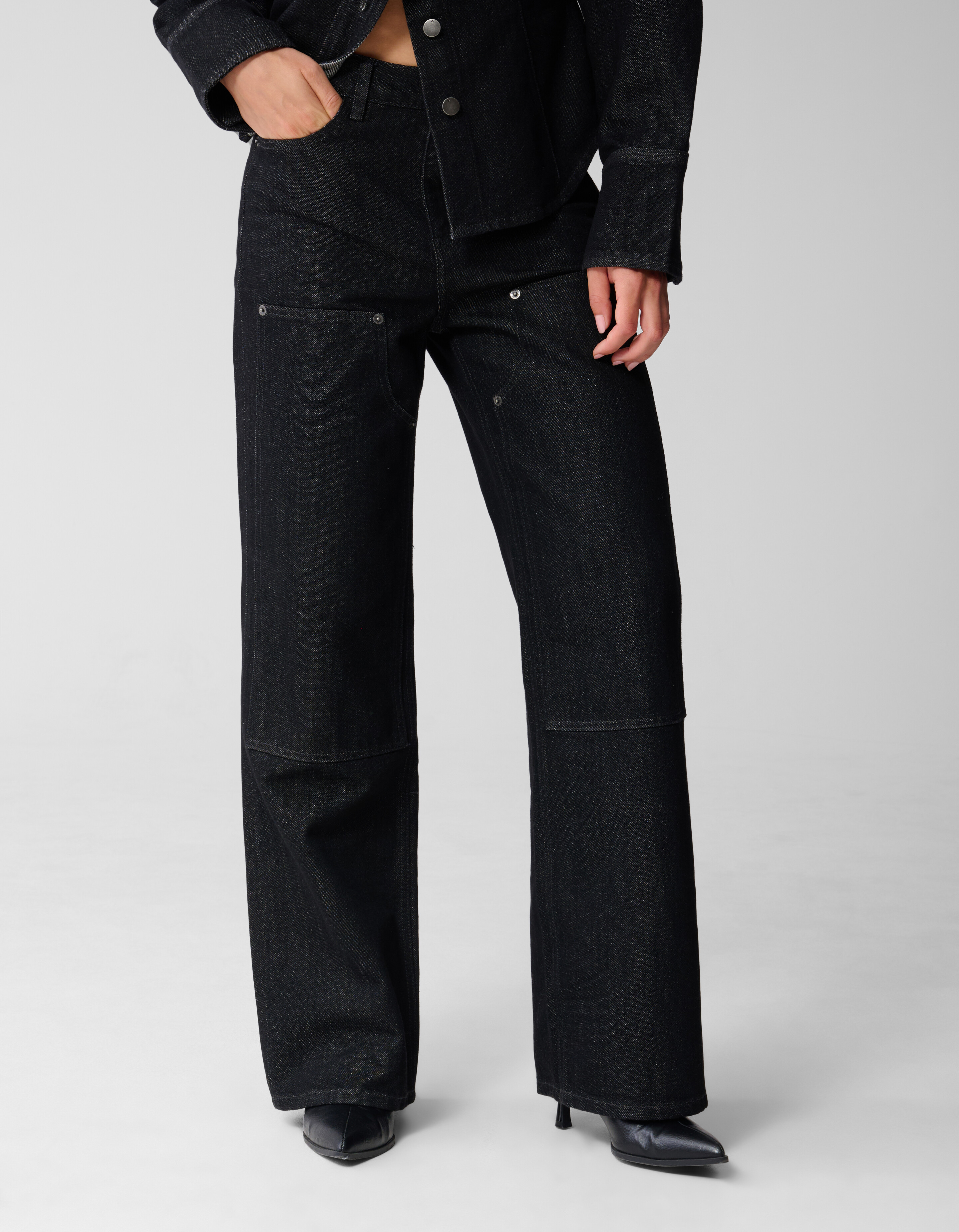 Straight Fit Carpenter Jeans Zwart SHOEBY WOMEN