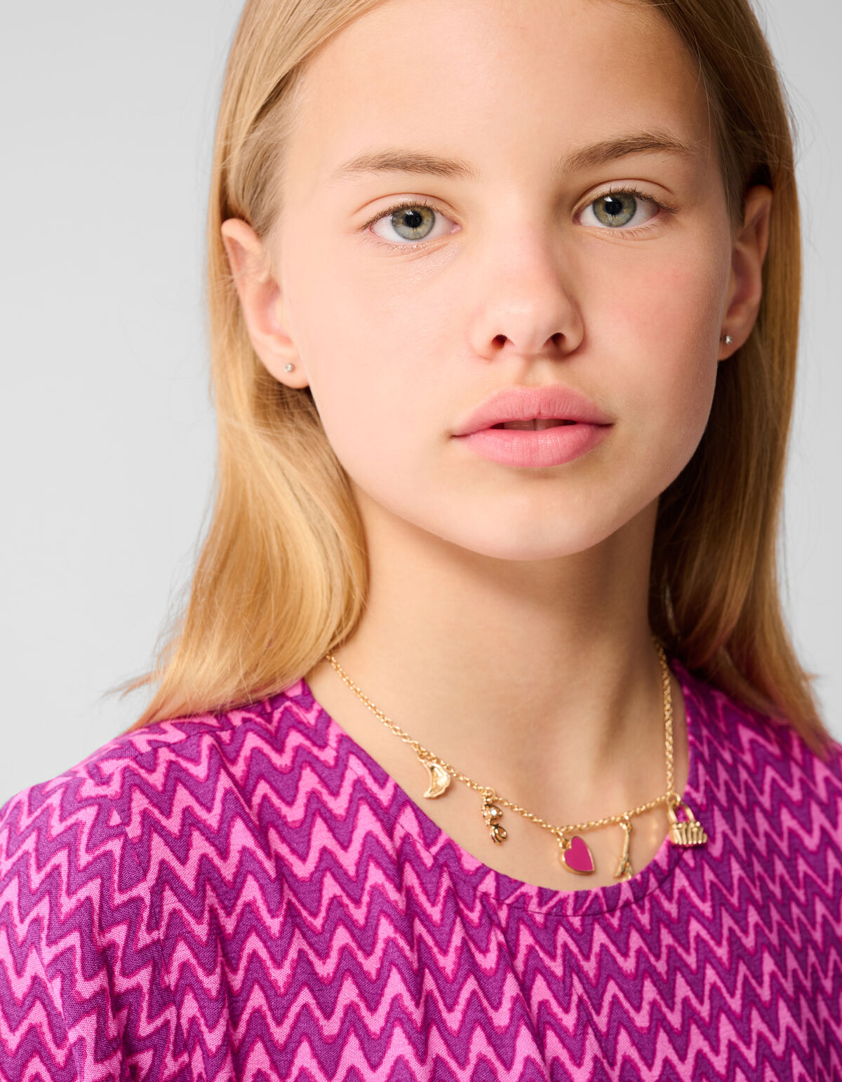 Printed Wave Jurk Roze SHOEBY GIRLS