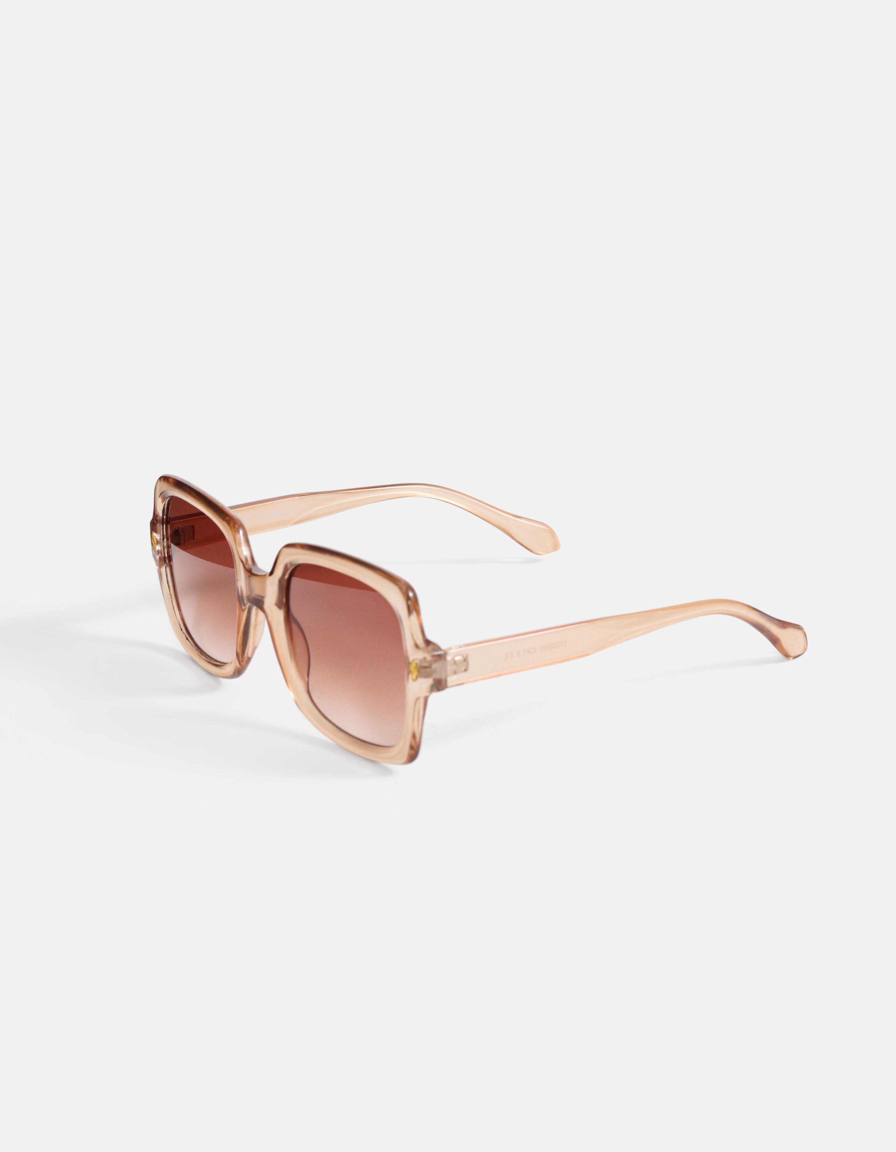 Oversized Zonnebril Lichtbruin SHOEBY ACCESSOIRES