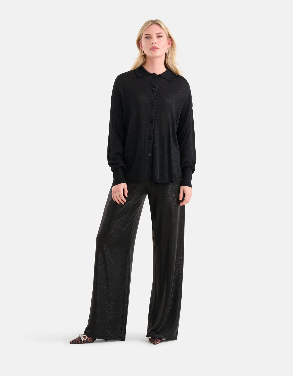 Glitter Blouse Zwart SHOEBY WOMEN