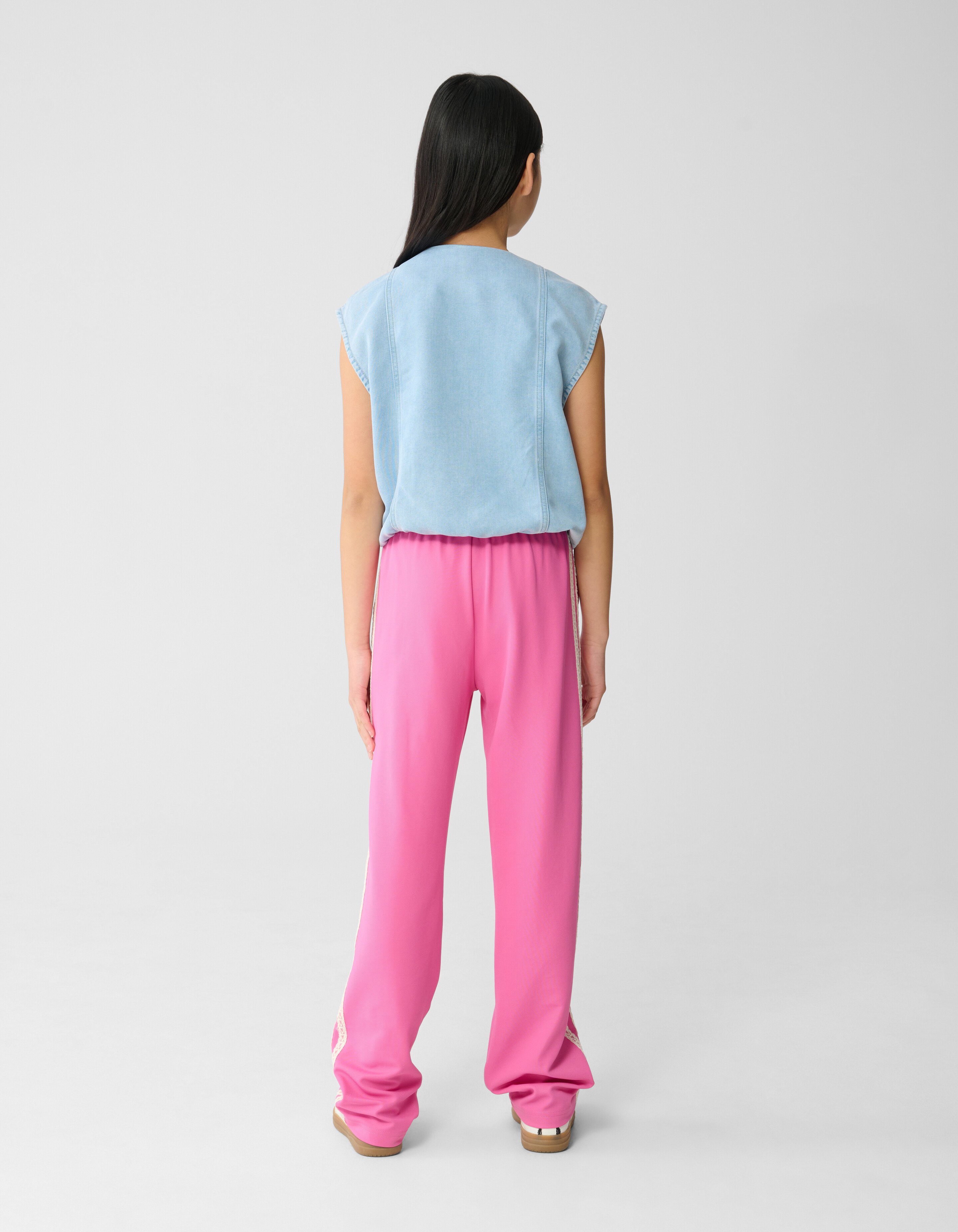 Sporty Wide Leg Broek Roze SHOEBY GIRLS