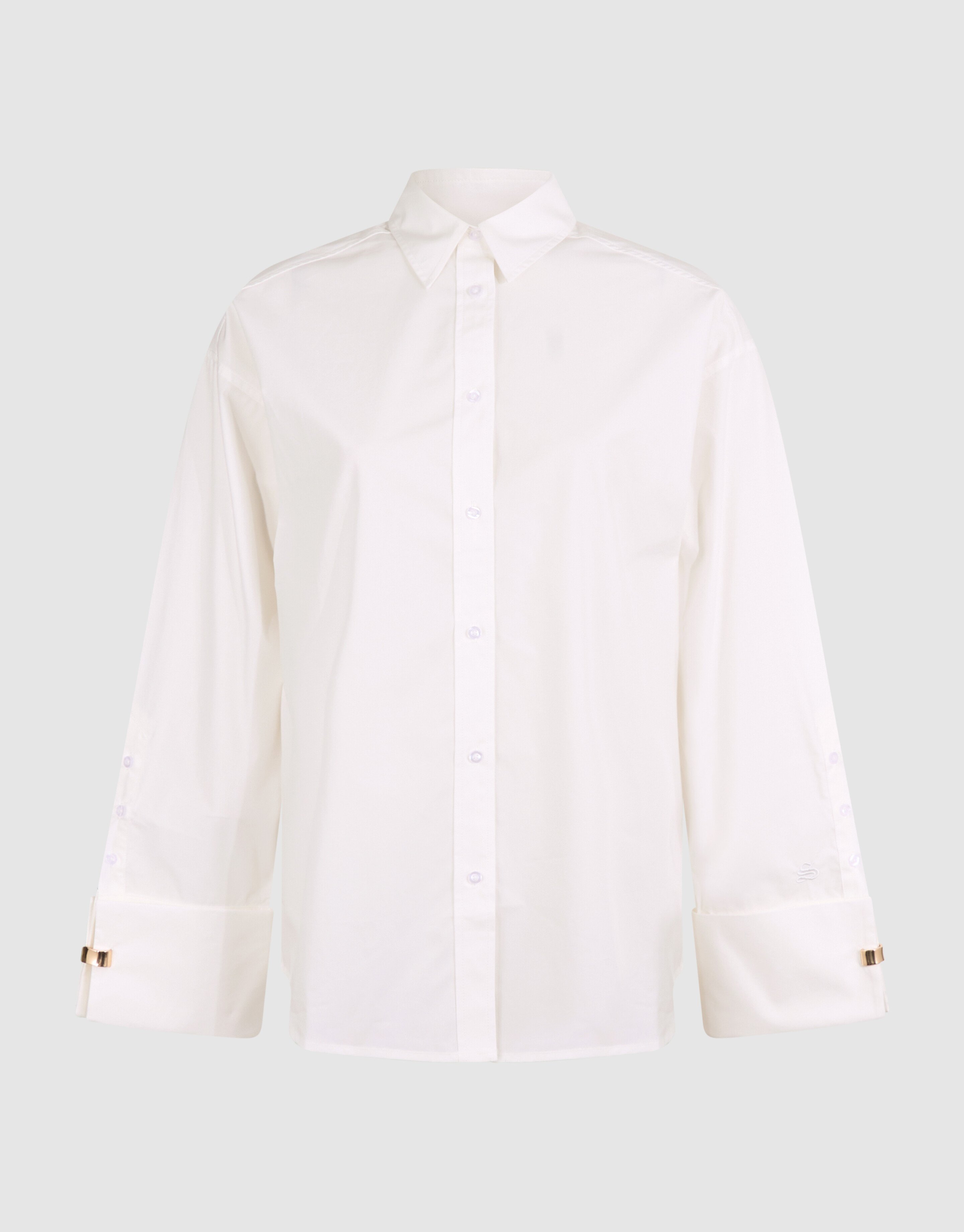 Oversized Ring Cuff Blouse Wit SHOEBY WOMEN