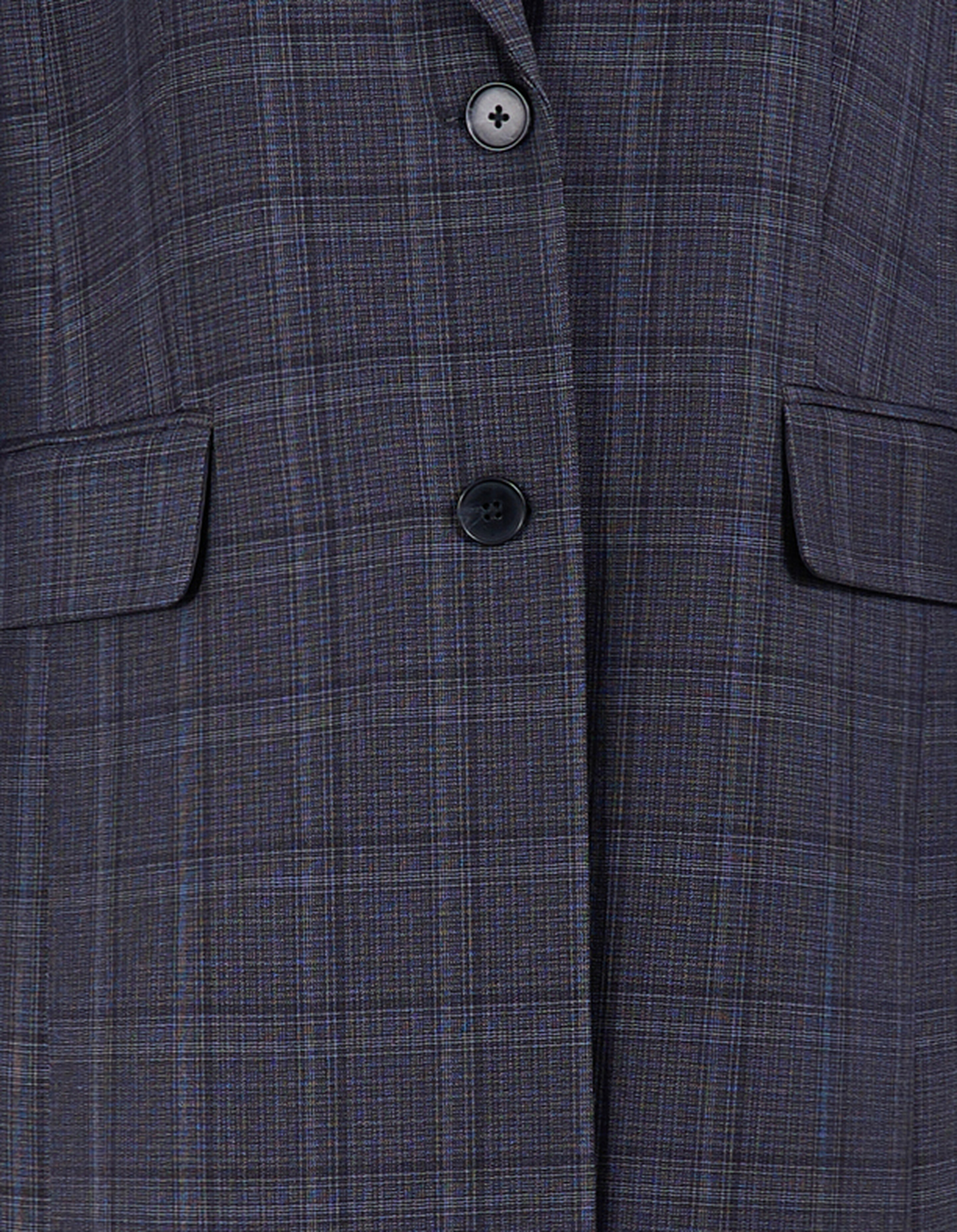 Midi Check Blazer Donkergrijs SHOEBY WOMEN